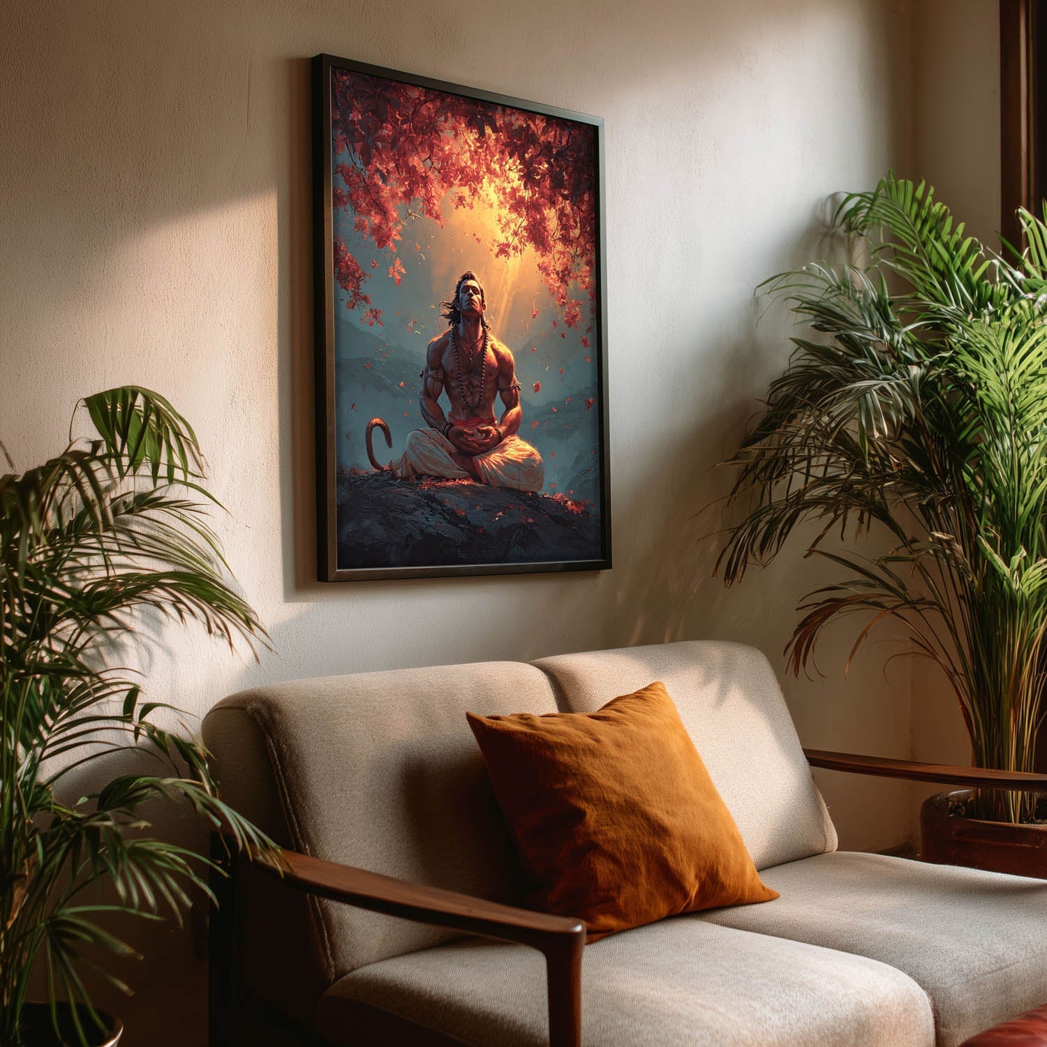 Bajrangbali Hanuman Meditation Painting – Vastu Wall Art