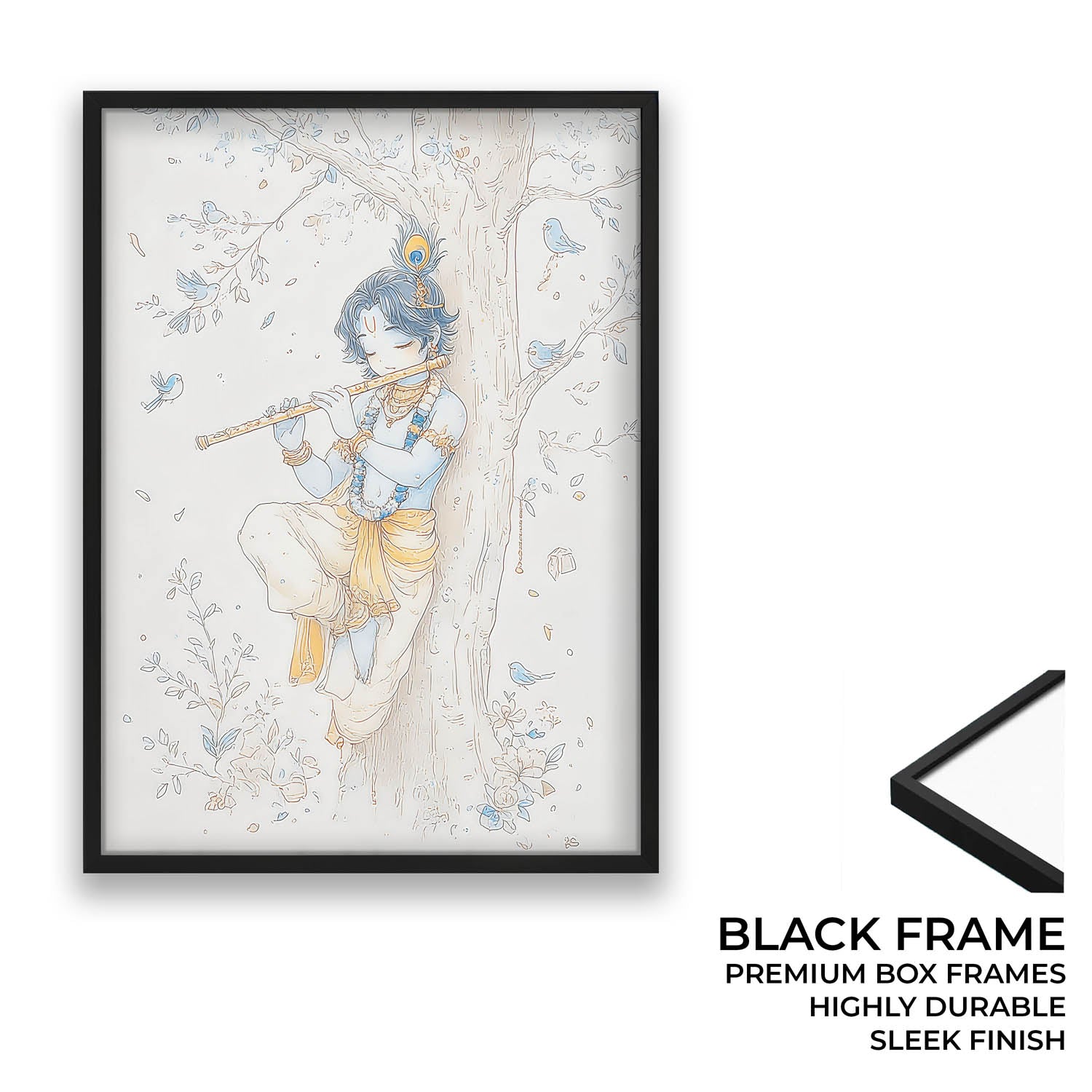 Bal Krishna Flute Wall Art – Vastu Painting for Home