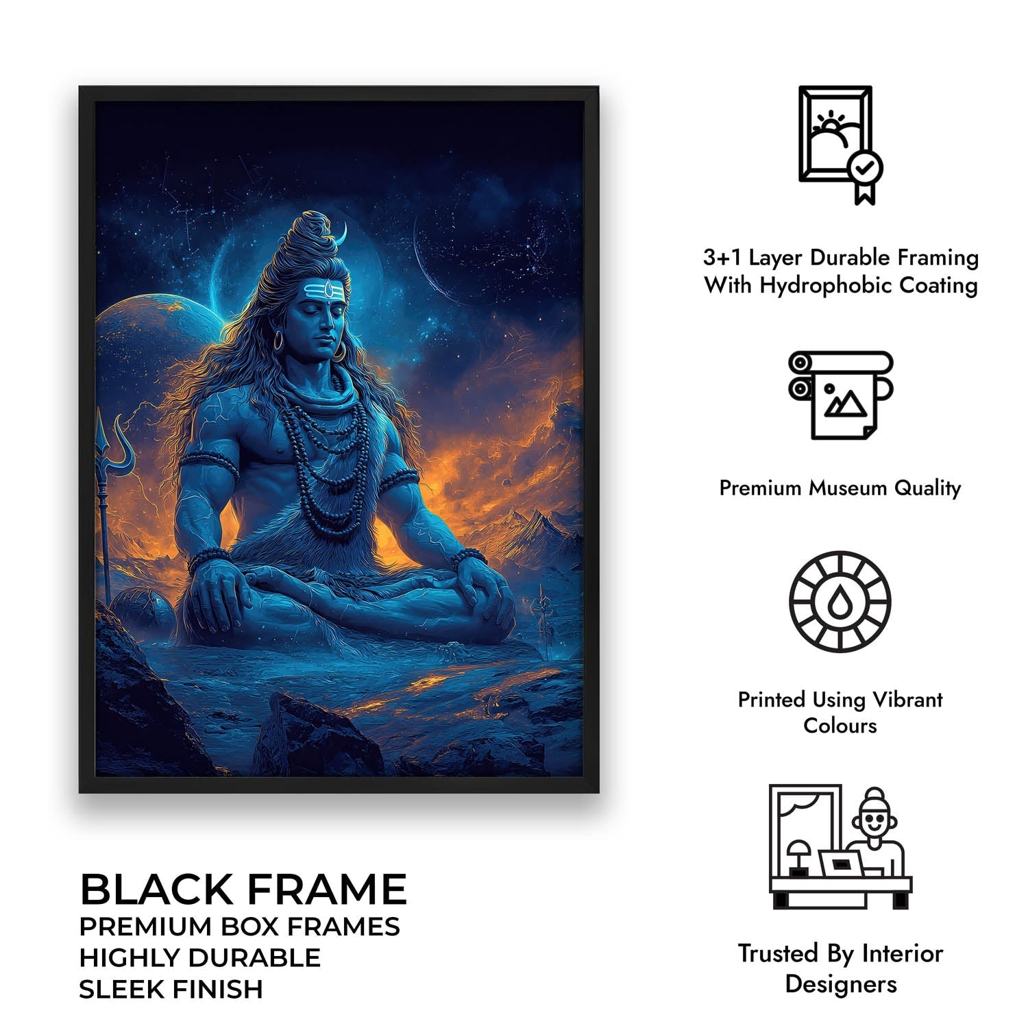 Cosmic Shiva Painting – Mahadev Wall Art