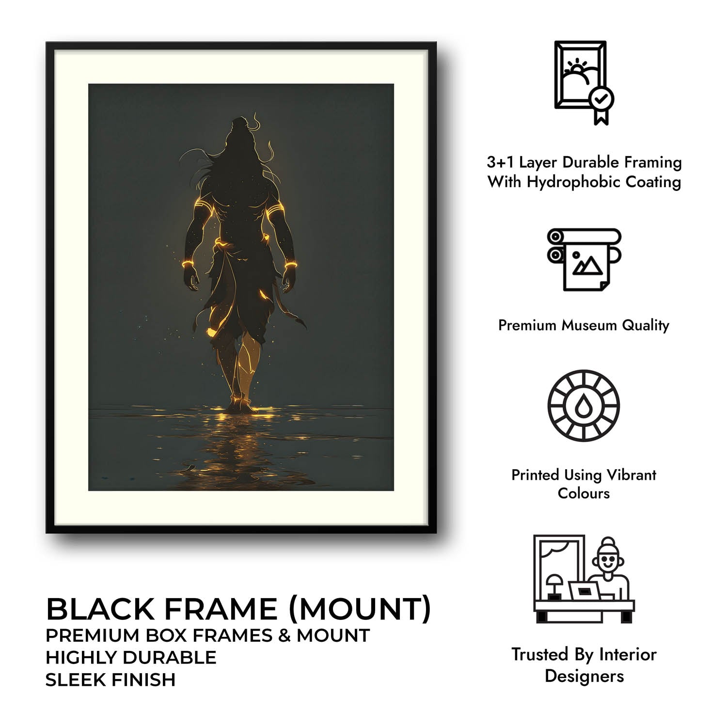 Divine Shiva Silhouette – Wall Art of Mahadev