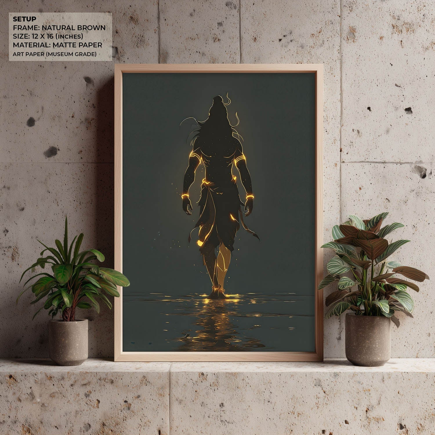 Divine Shiva Silhouette – Wall Art of Mahadev