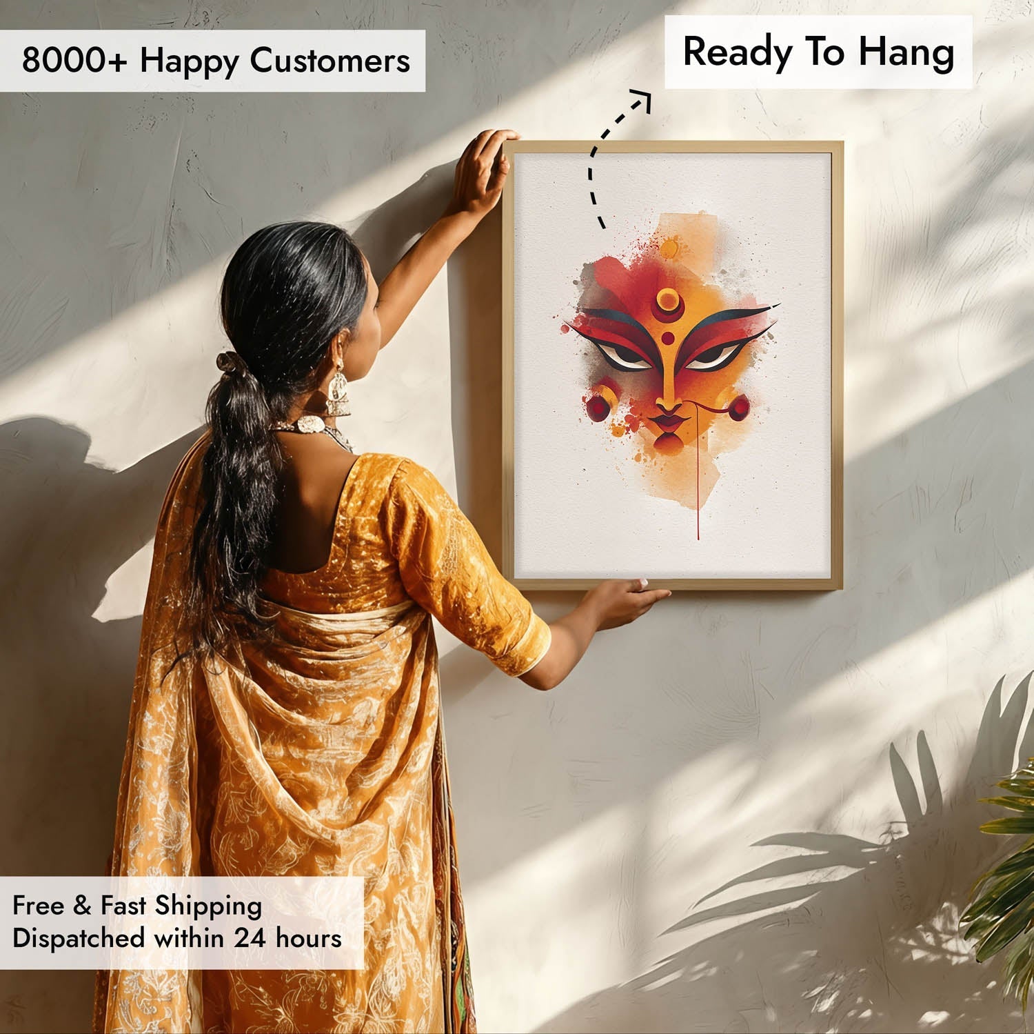 Durga Shakti Painting – Divine Goddess Wall Art