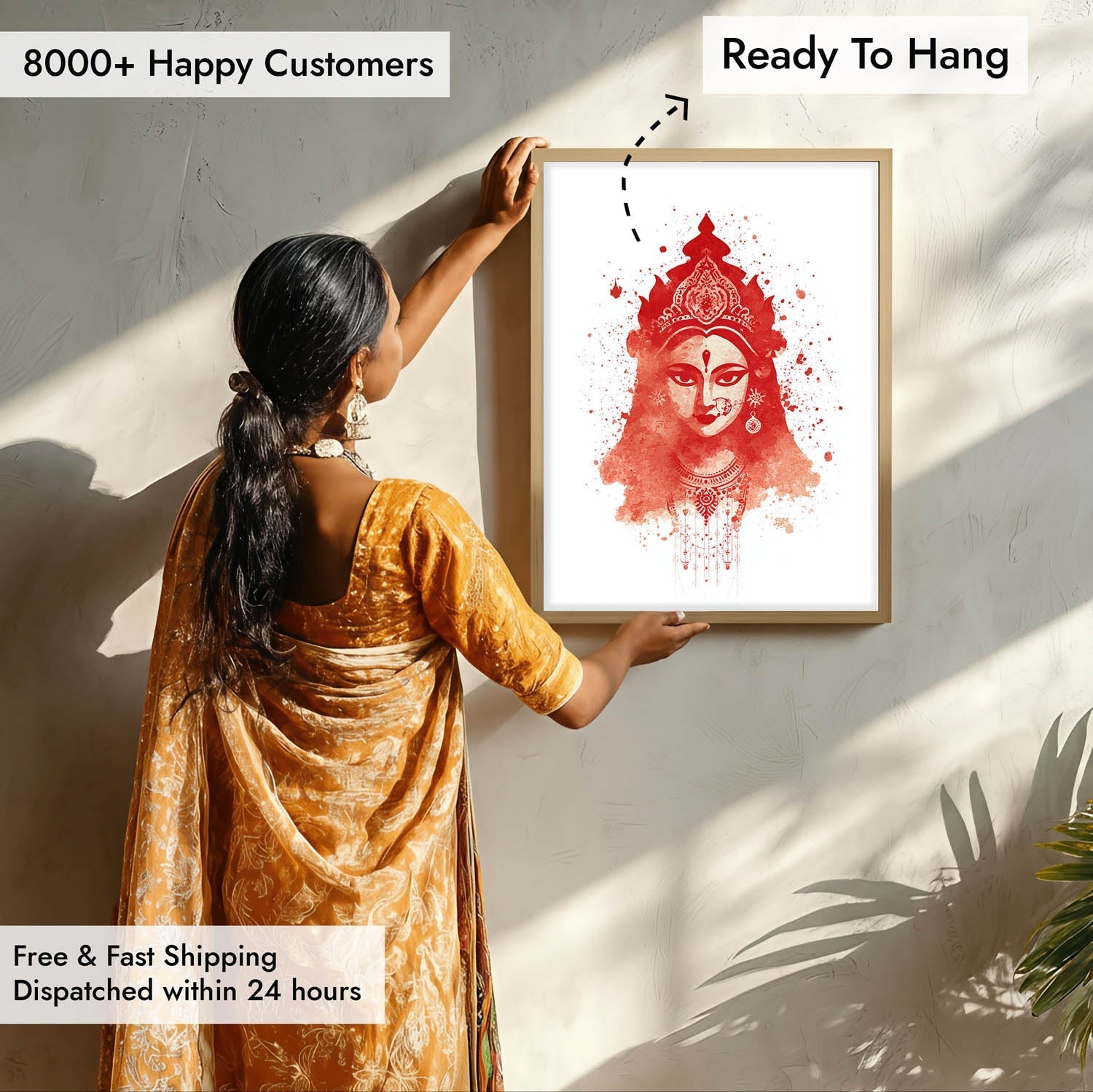 Goddess Durga Wall Art – Devi Shakti Painting