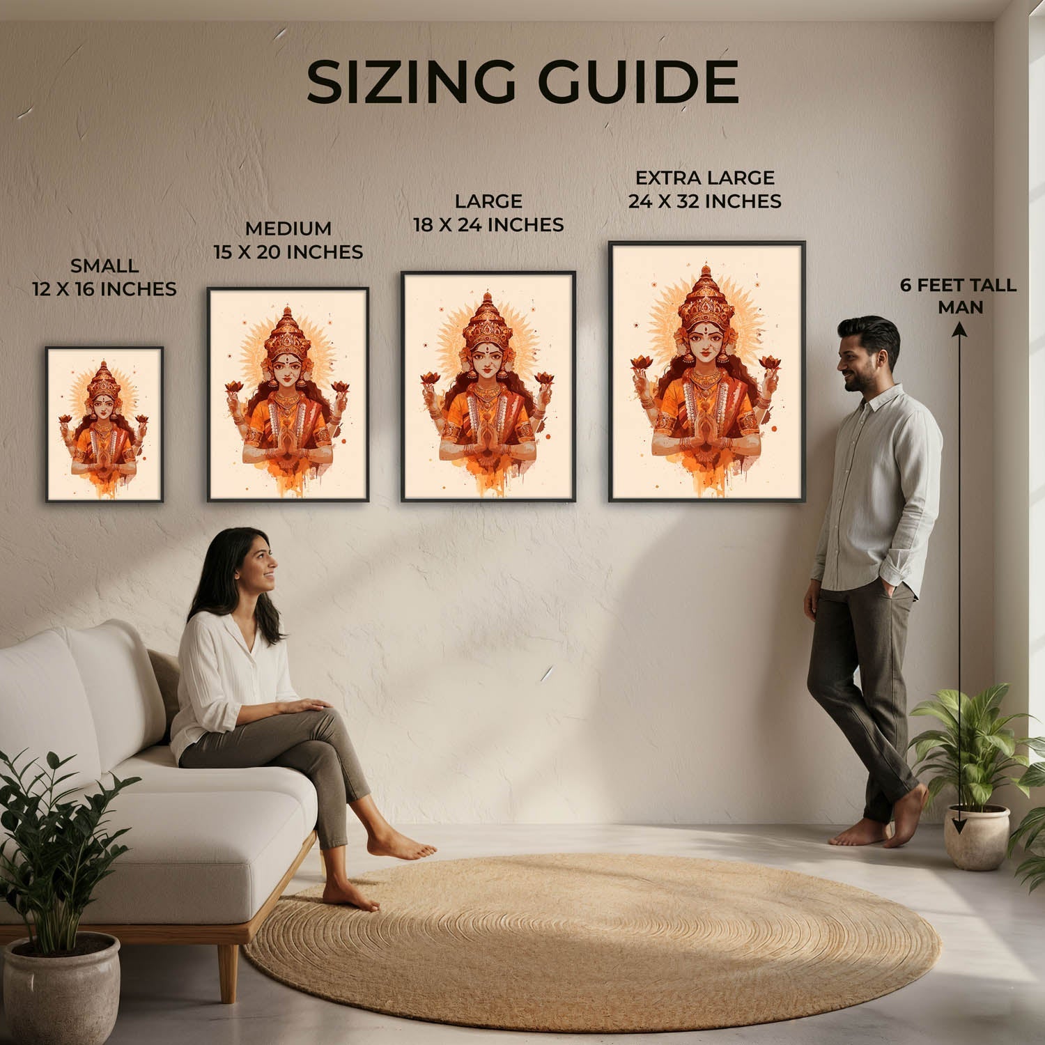 Mahalakshmi Painting – Goddess of Prosperity Wall Art