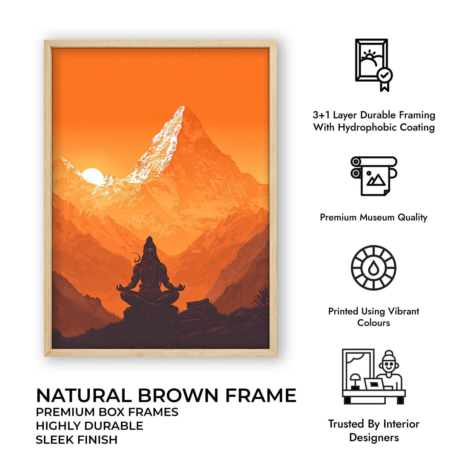 Meditating Lord Shiv in Himalaya - Vastu Painting