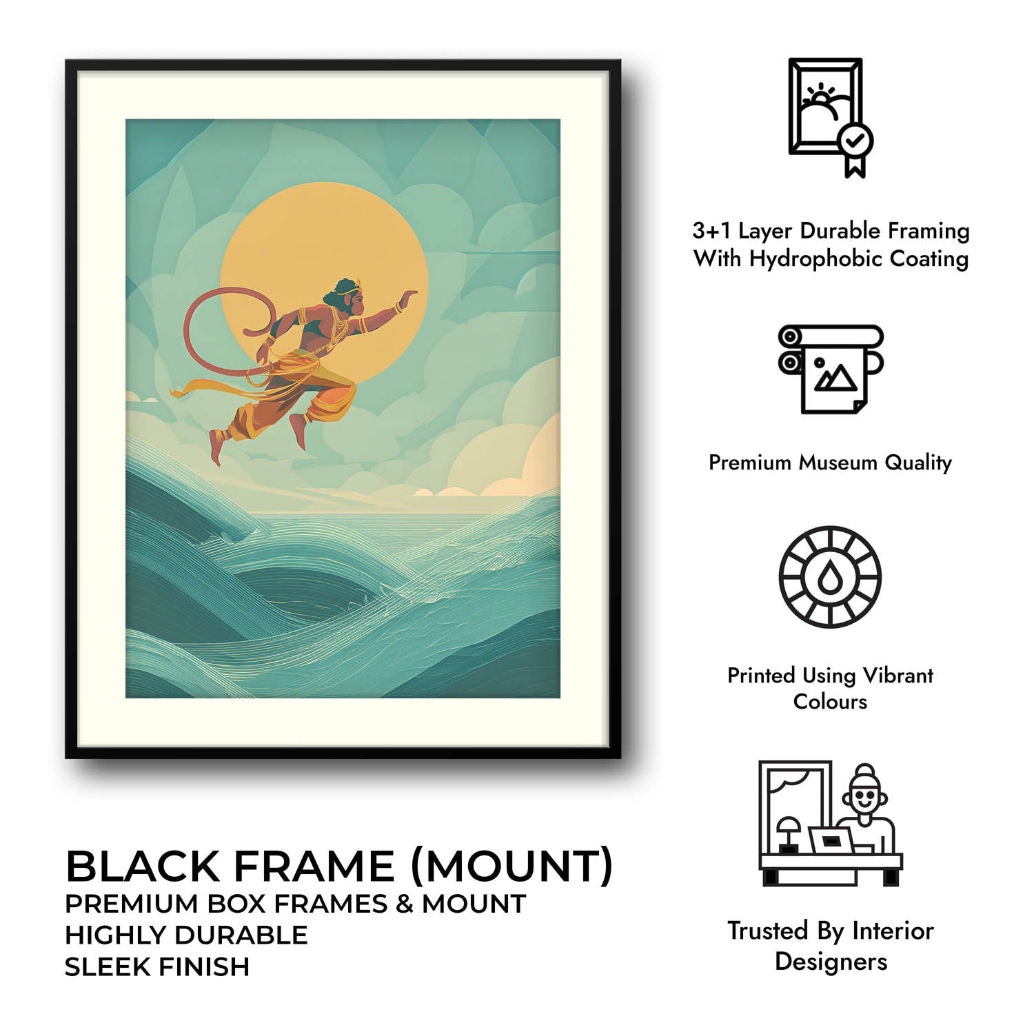 Mighty Hanuman Painting – Ocean Crossing Wall Art