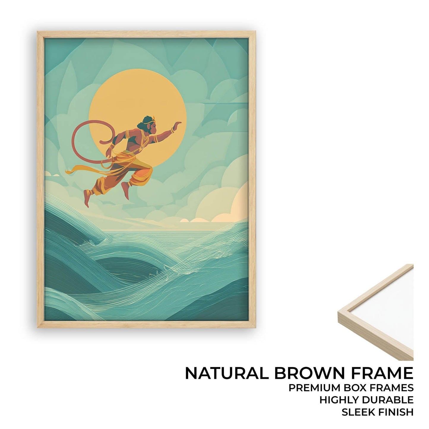 Mighty Hanuman Painting – Ocean Crossing Wall Art