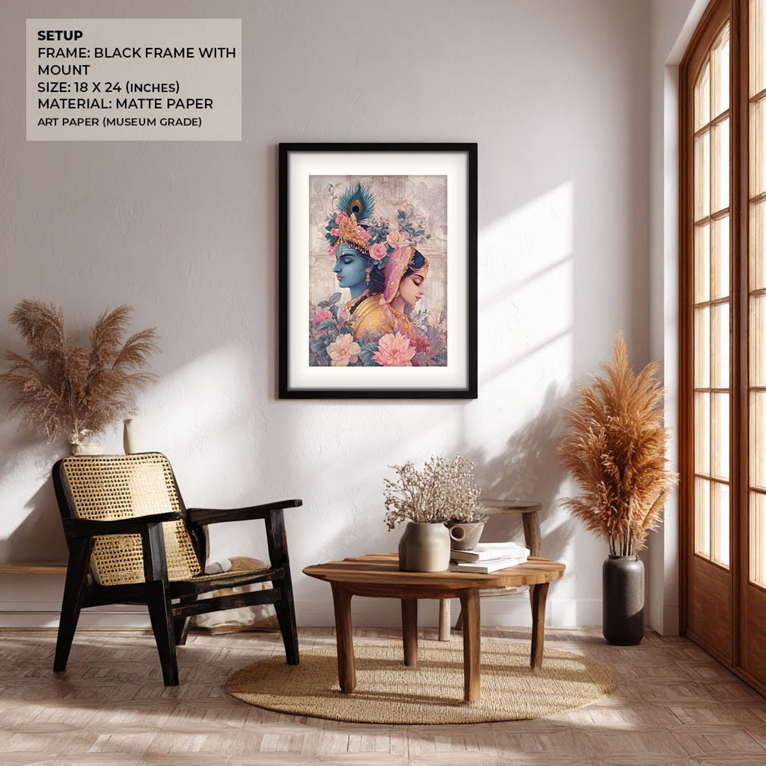 Radha Krishna Divine Painting – Vastu Wall Art