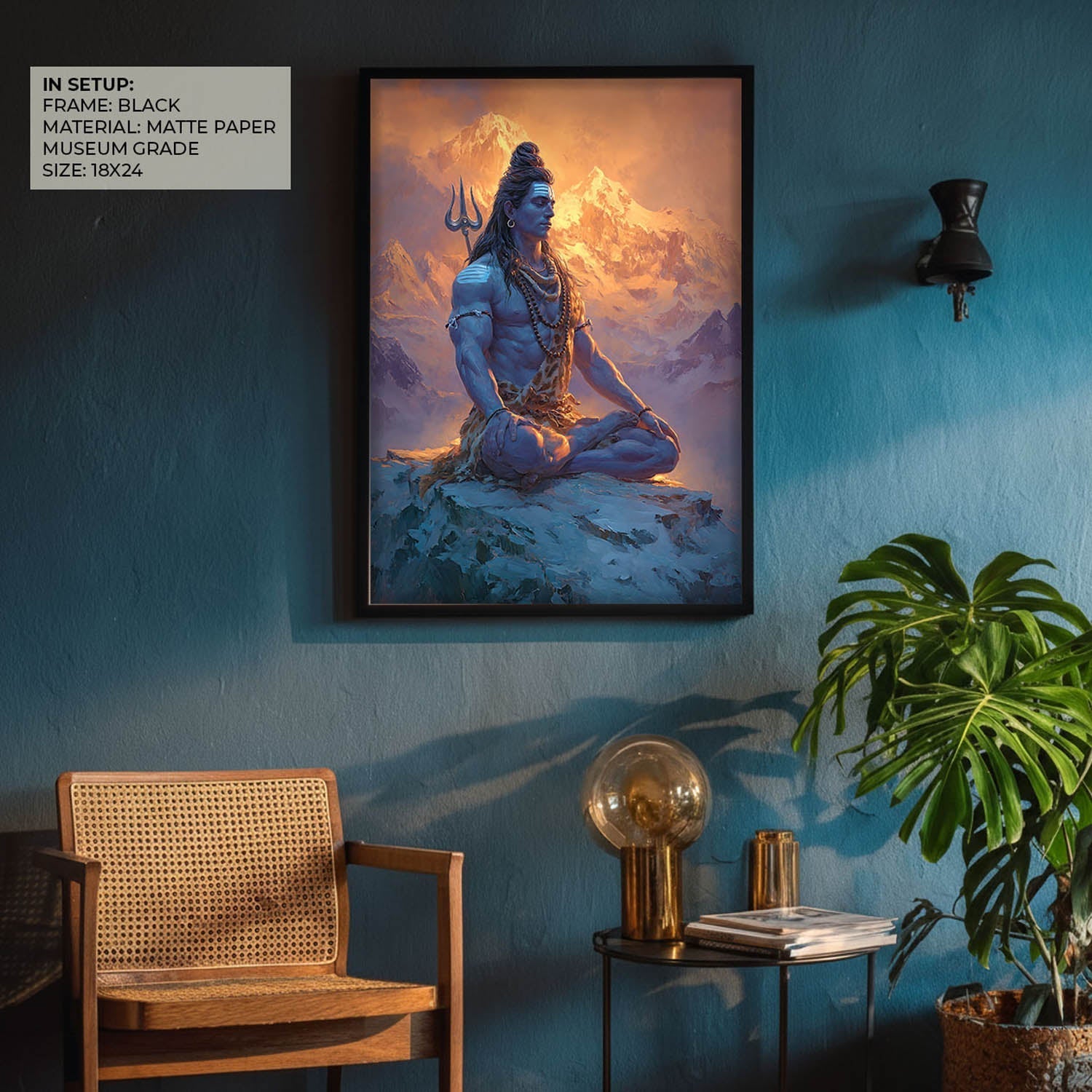 Shiv Meditation Painting – Lord Shiva Wall Art