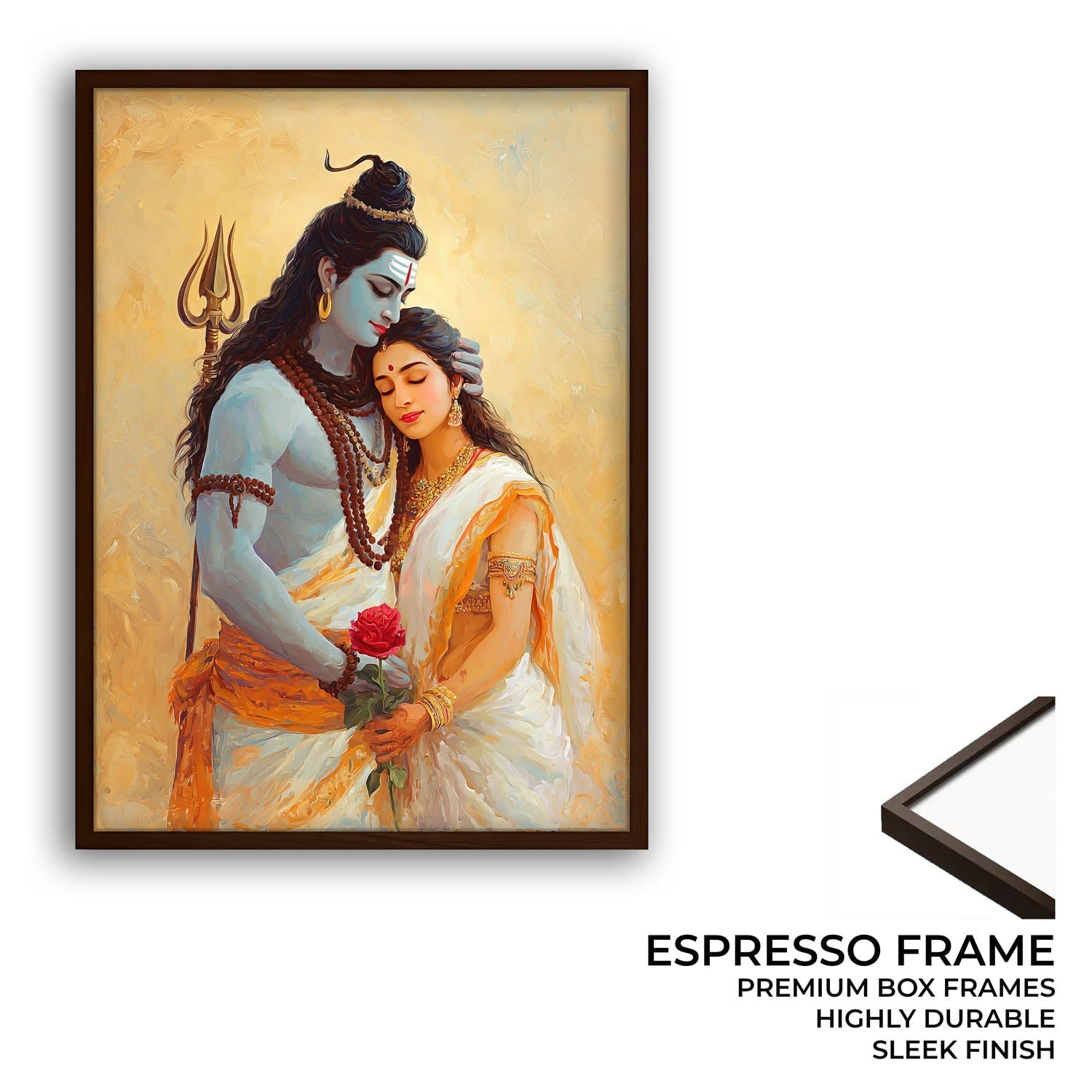 Shiv Parvati Painting – Lord Shiva and Goddess Parvati Vastu Wall Art