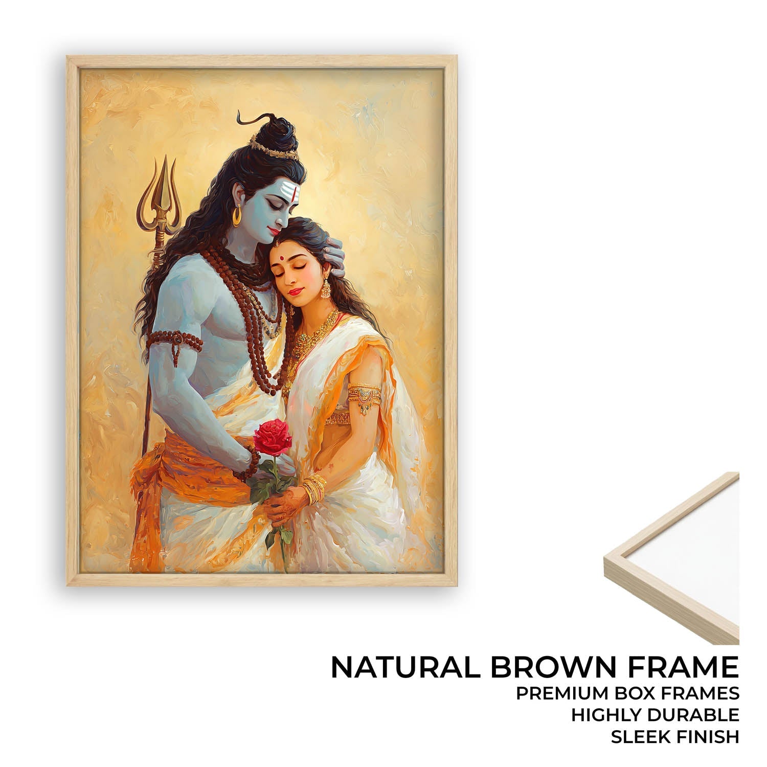 Shiv Parvati Painting – Lord Shiva and Goddess Parvati Vastu Wall Art