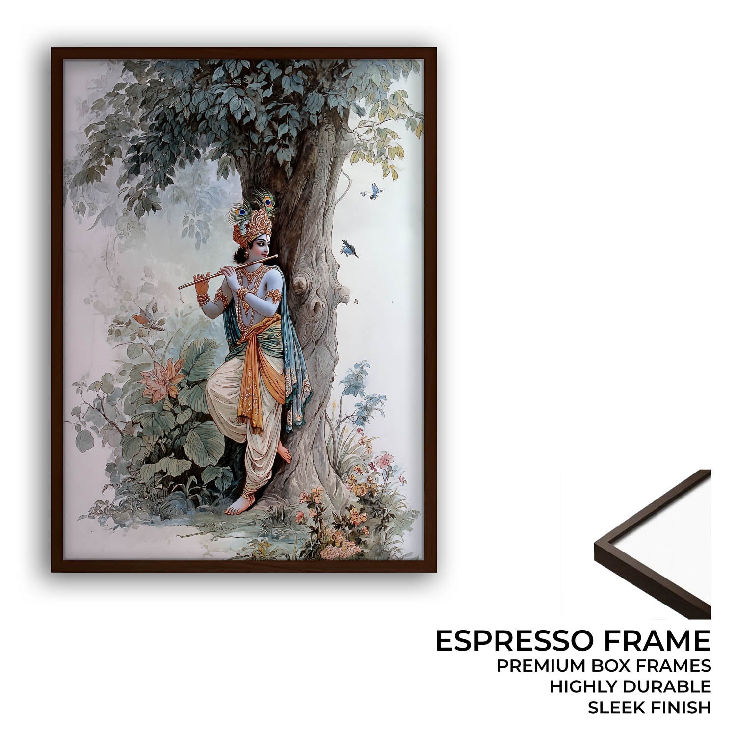 Shree Krishna Playing Flute Painting – Vastu Wall Art