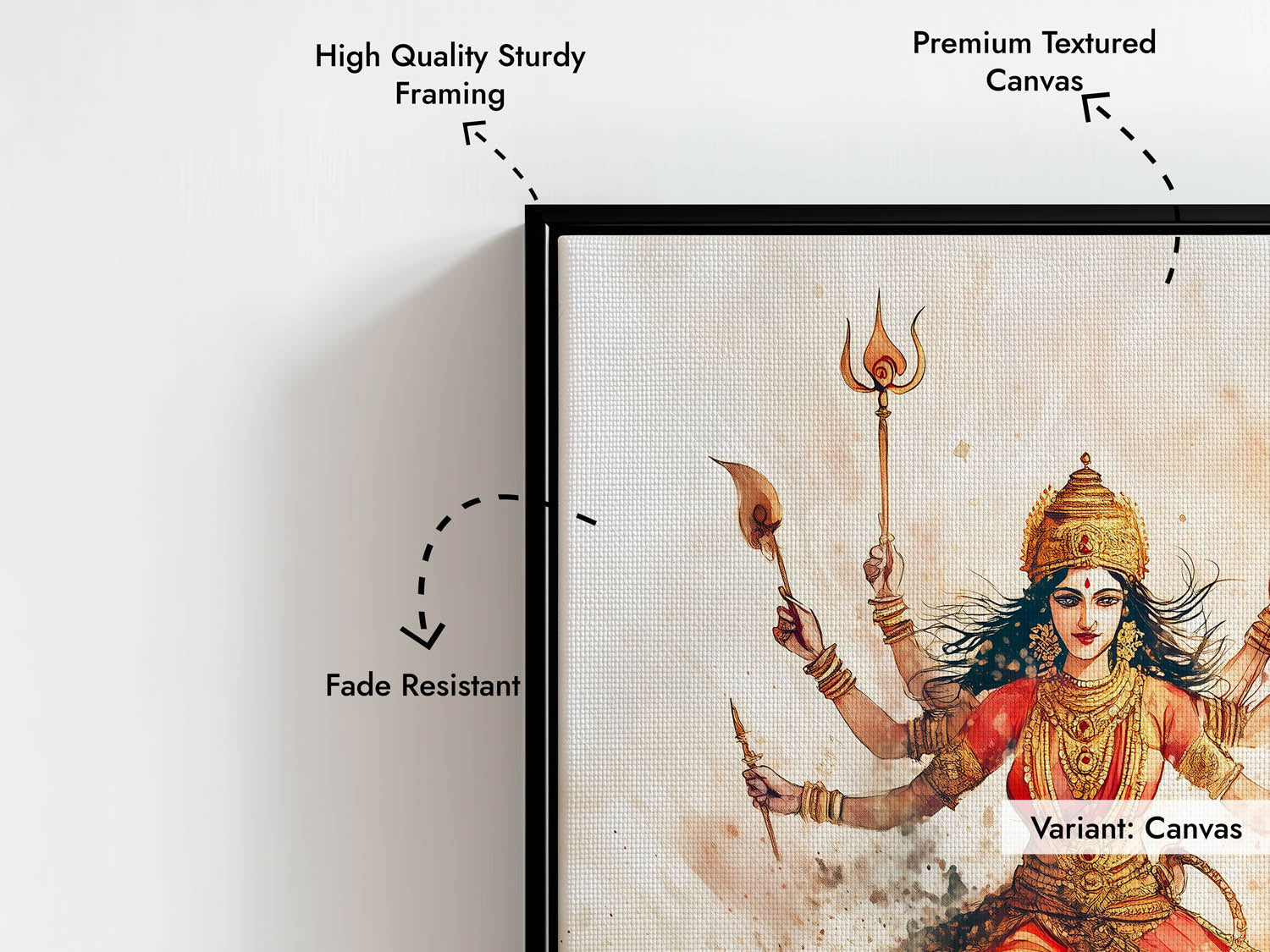 Goddess Durga on Tiger - Vastu Painting