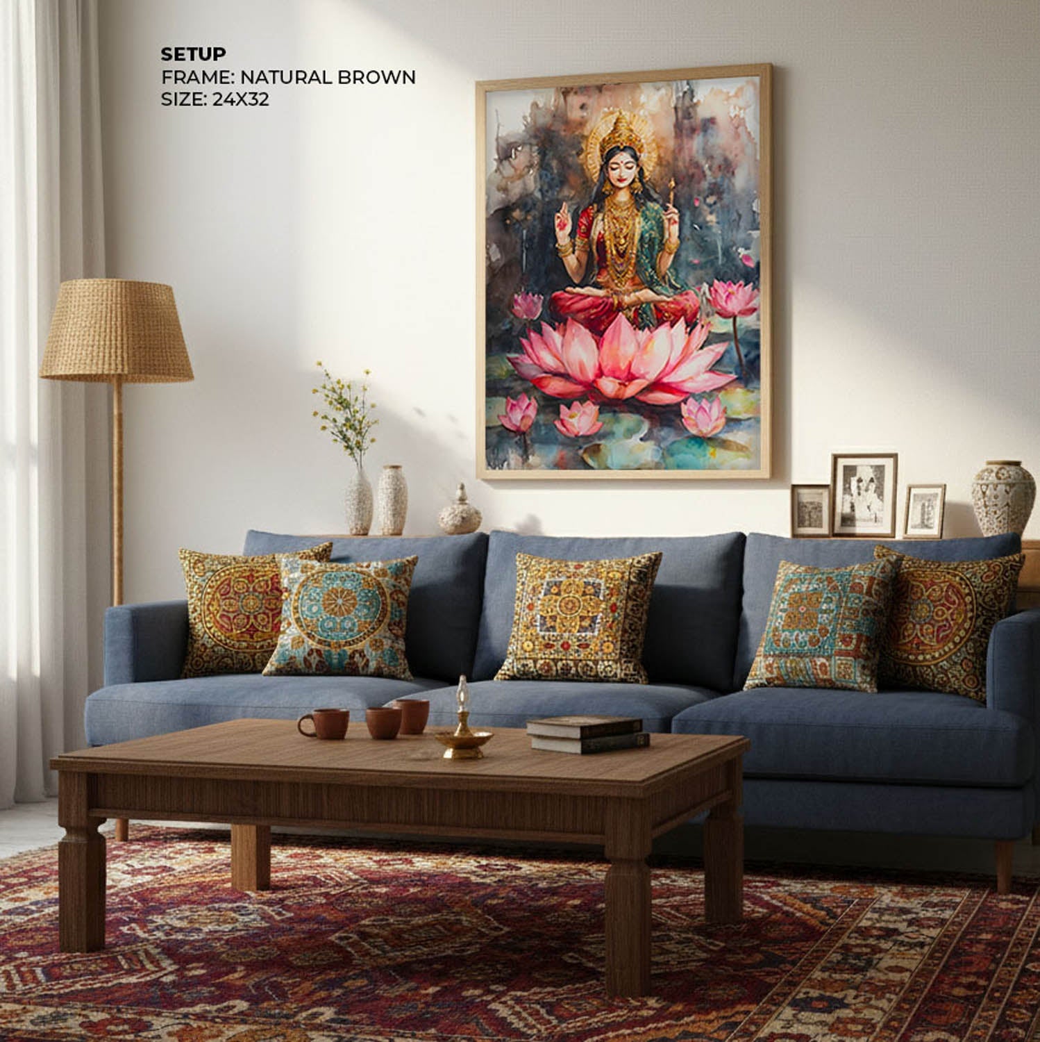 Goddess Laxmi amongst Lotuses - Vastu Painting