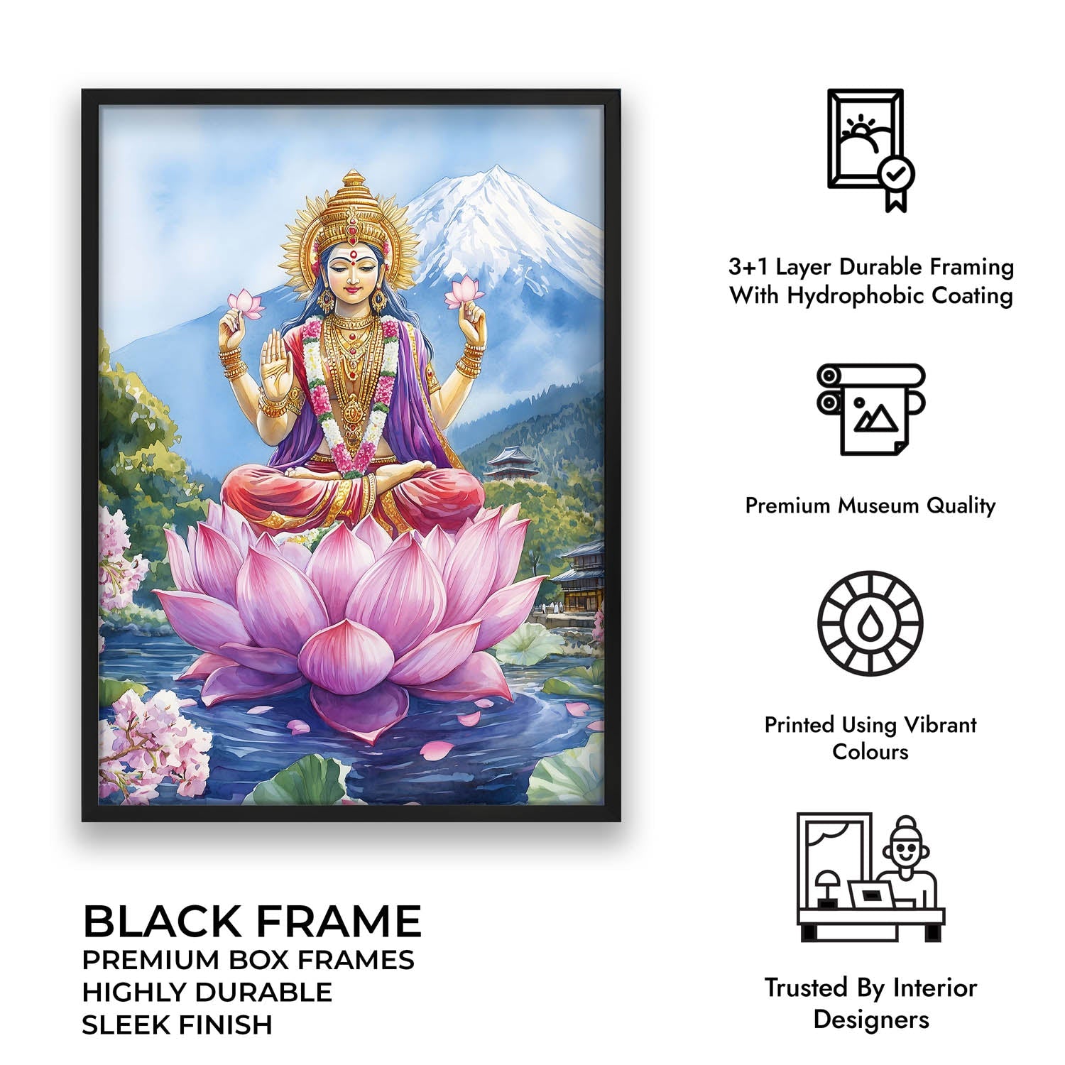 Goddess Laxmi in Himalaya - Vastu Painting