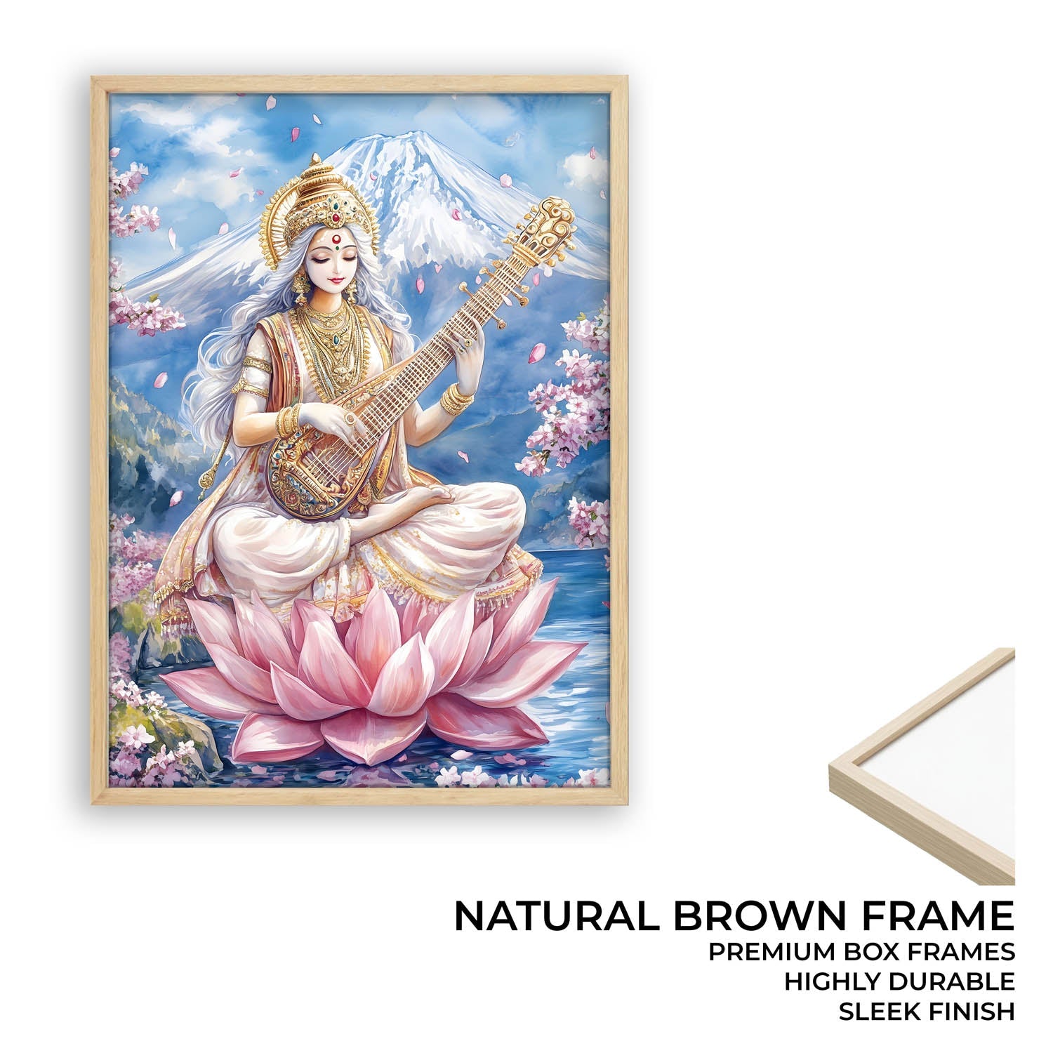 Goddess Saraswati in Himalaya - Vastu Painting