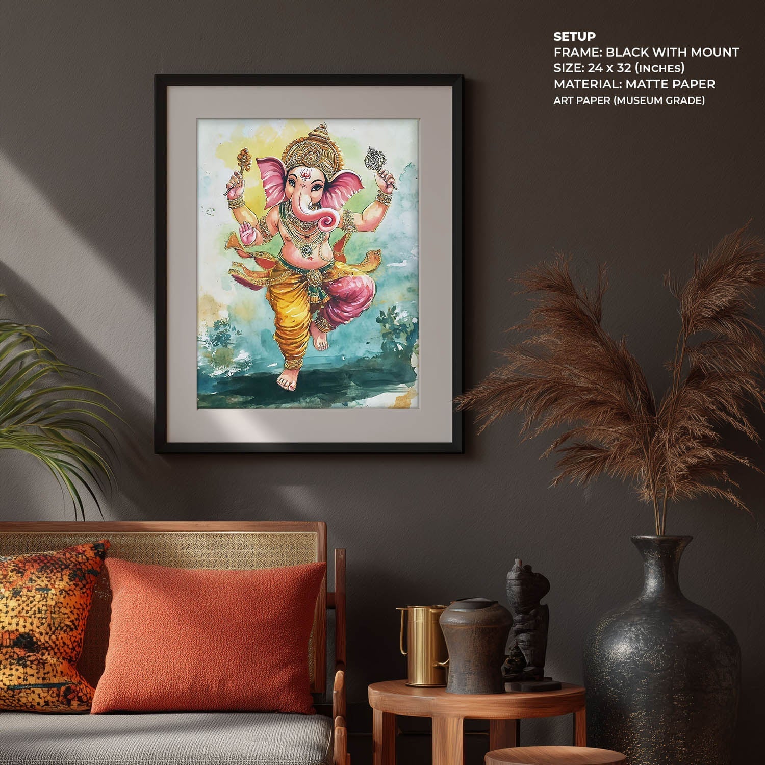 Lord Ganesh Dancing - God Painting