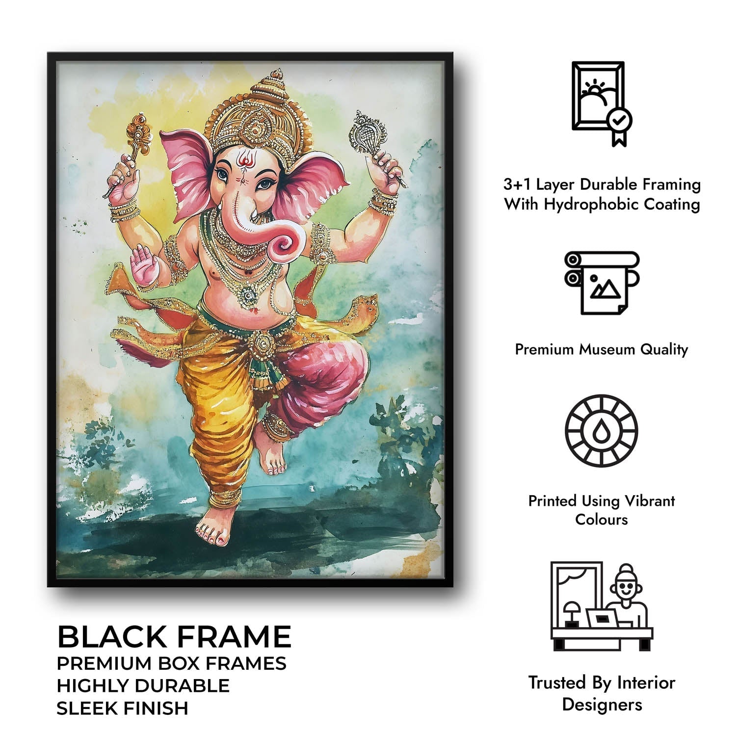 Lord Ganesh Dancing - God Painting