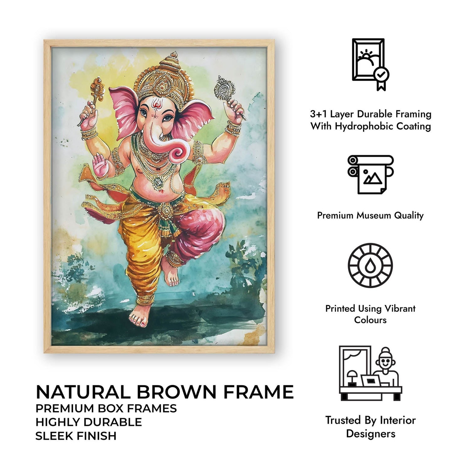Lord Ganesh Dancing - God Painting