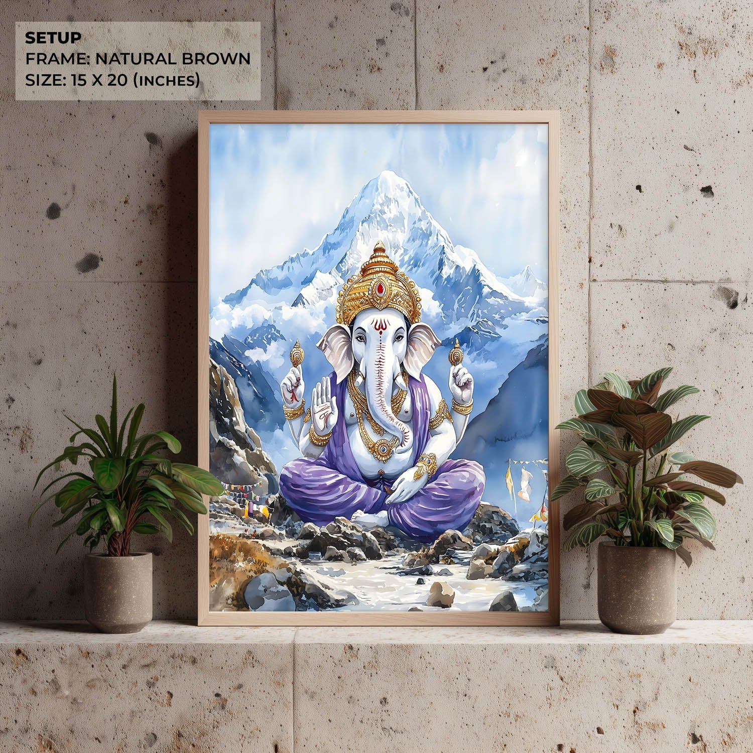 Lord Ganesh in Himalaya - Vastu Painting