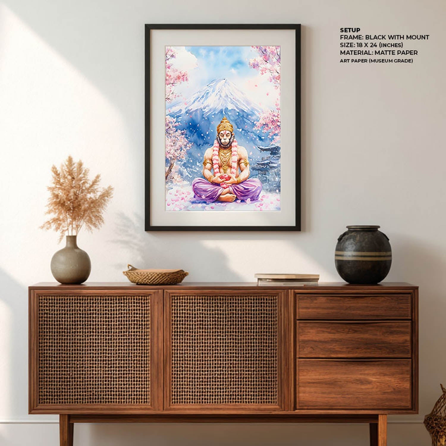 Lord Hanuman in Himalaya - Vastu Painting