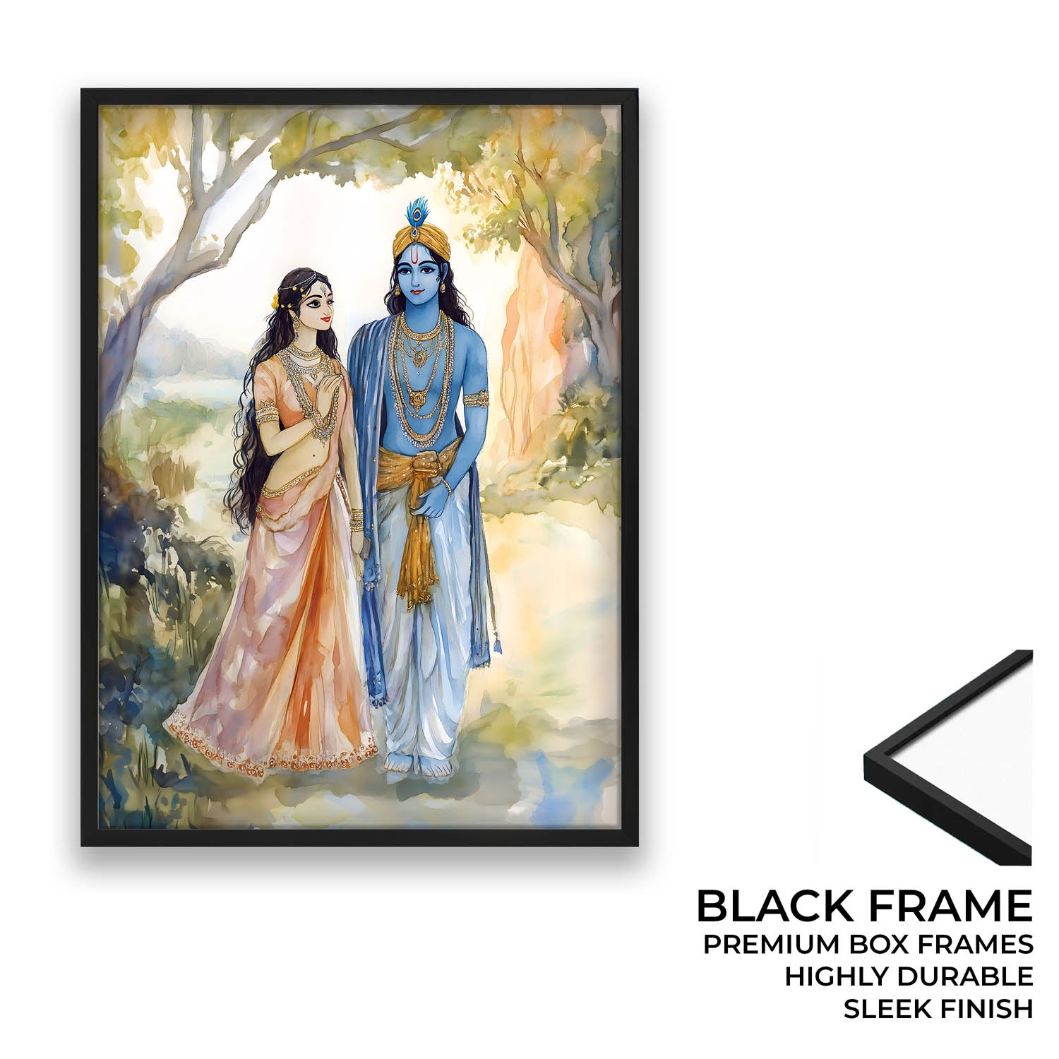 Lord Krishn & Goddess Radha - Vastu Painting