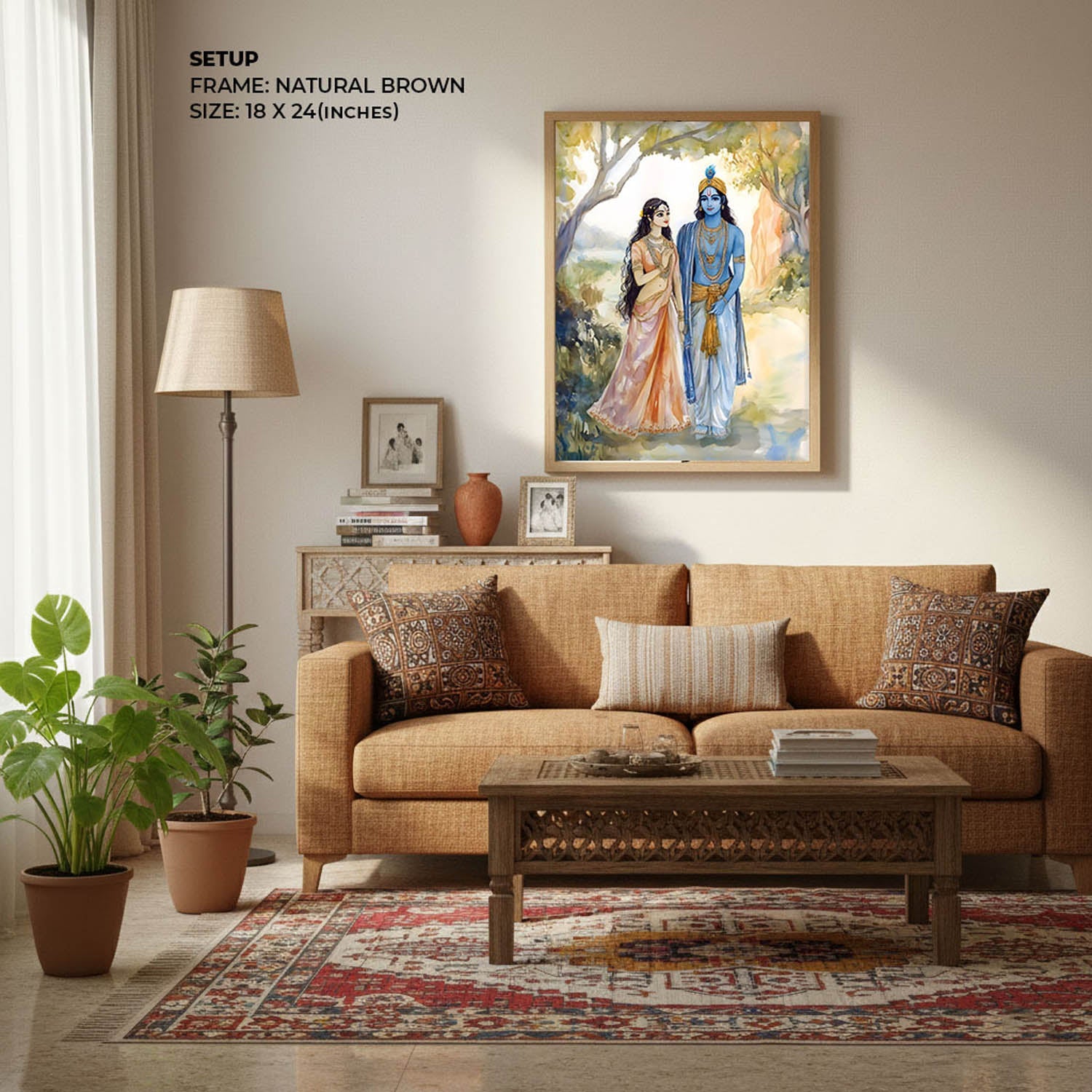 Lord Krishn & Goddess Radha - Vastu Painting