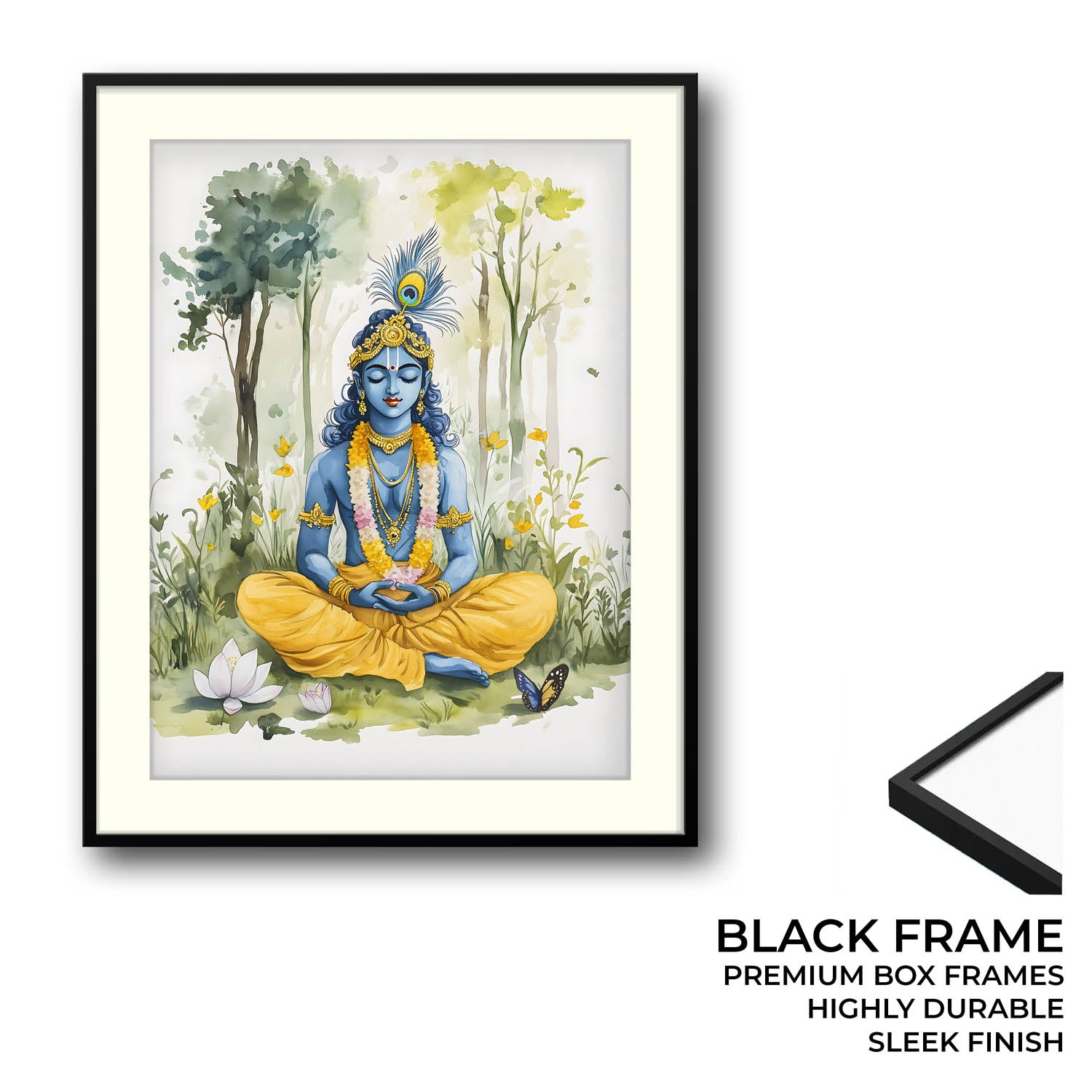 Lord Krishna Meditating - Vastu Painting