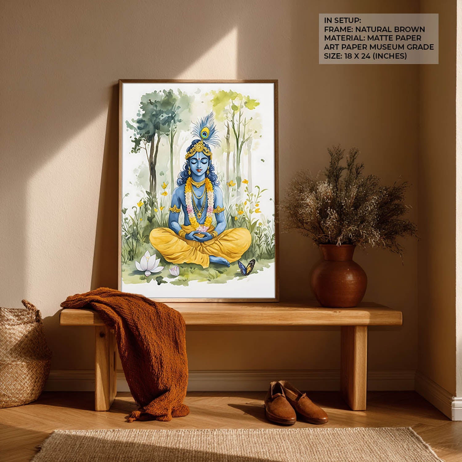 Lord Krishna Meditating - Vastu Painting
