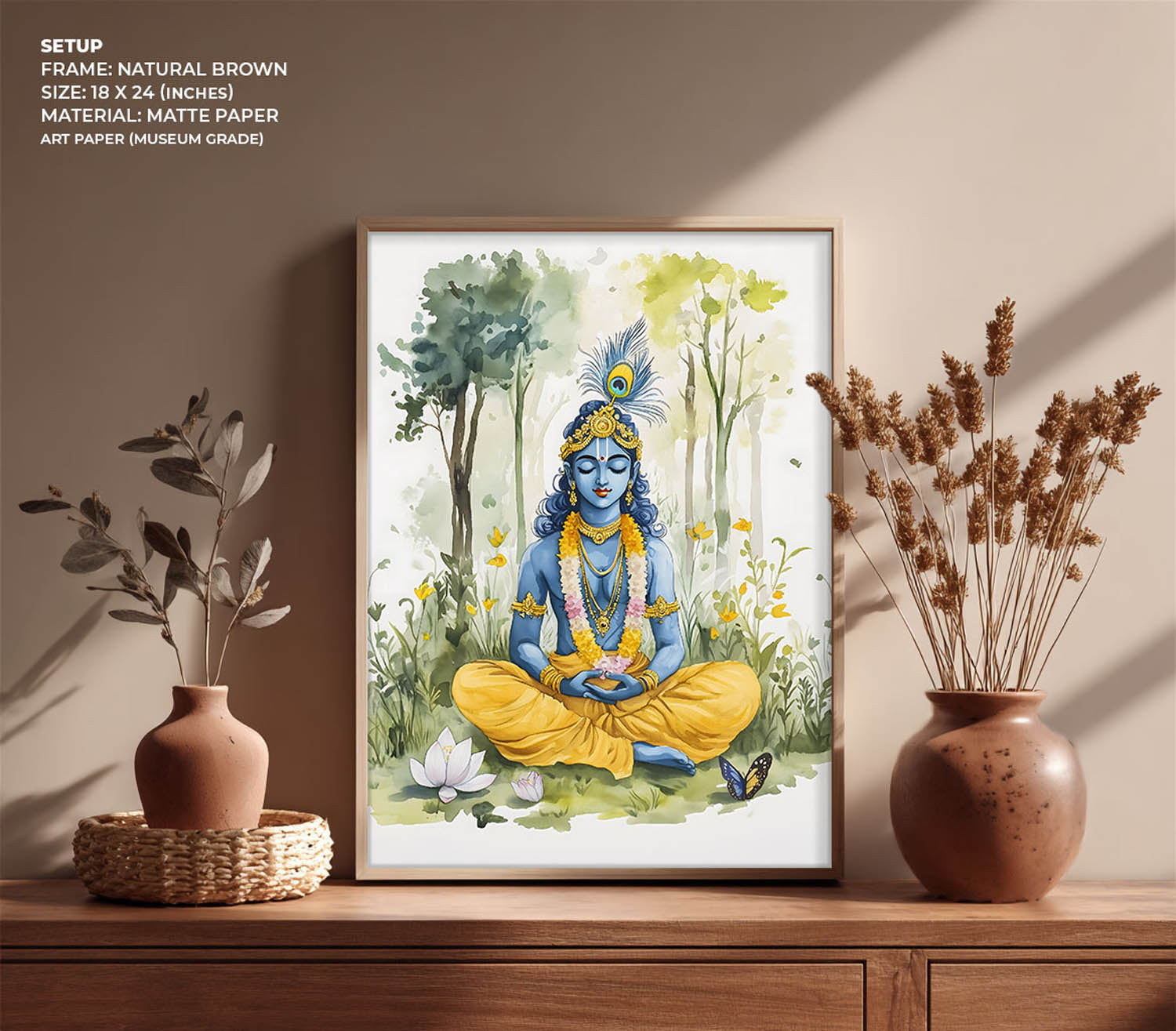 Lord Krishna Meditating - Vastu Painting