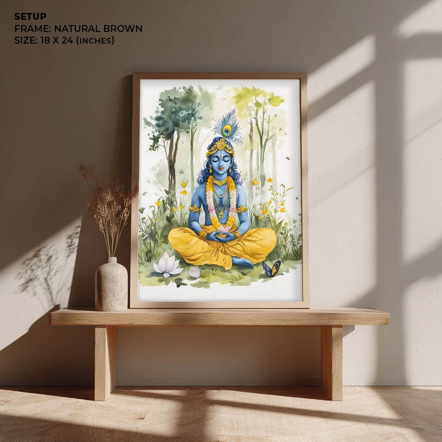 Lord Krishna Meditating - Vastu Painting