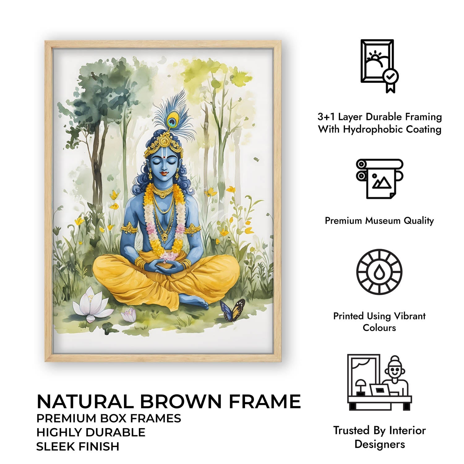 Lord Krishna Meditating - Vastu Painting