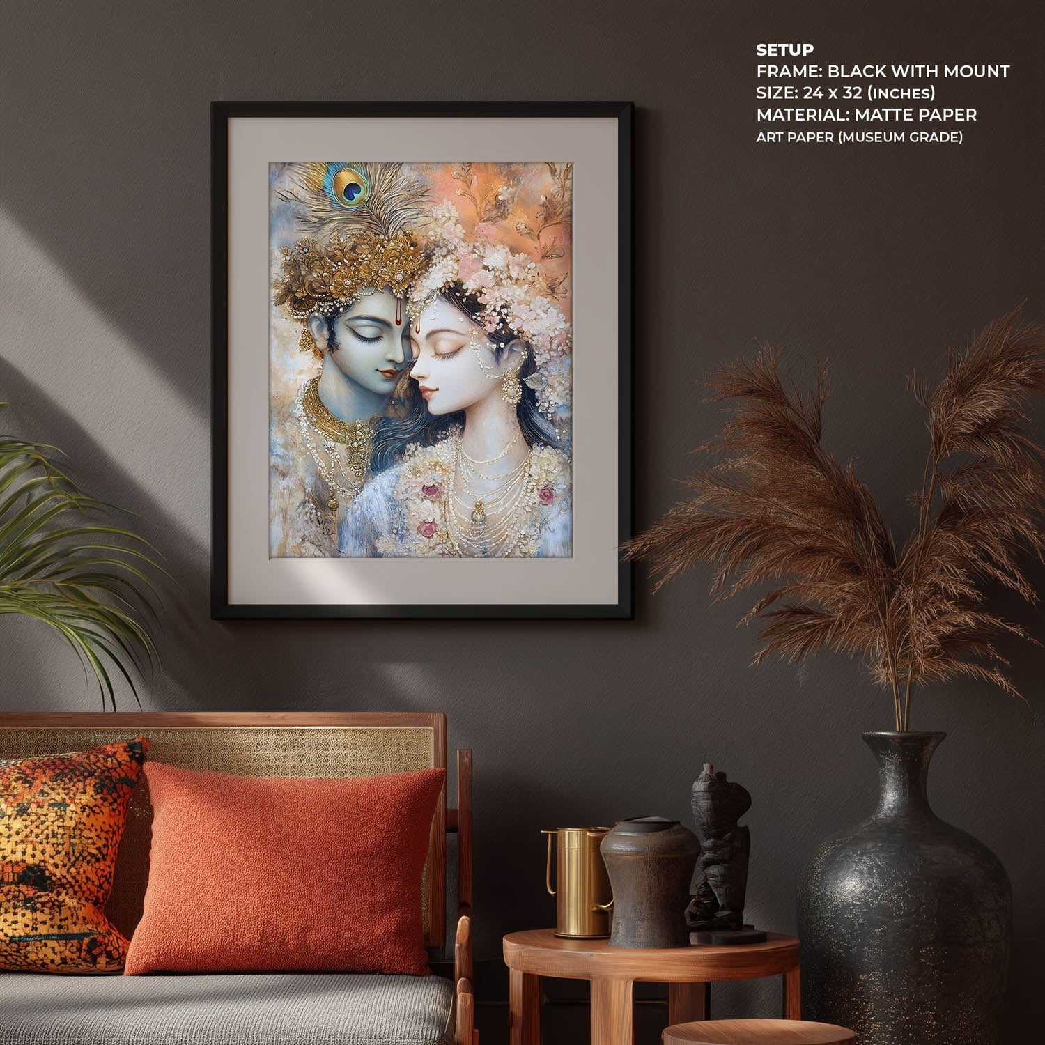 Lord Krishna & Radha - Vastu Painting