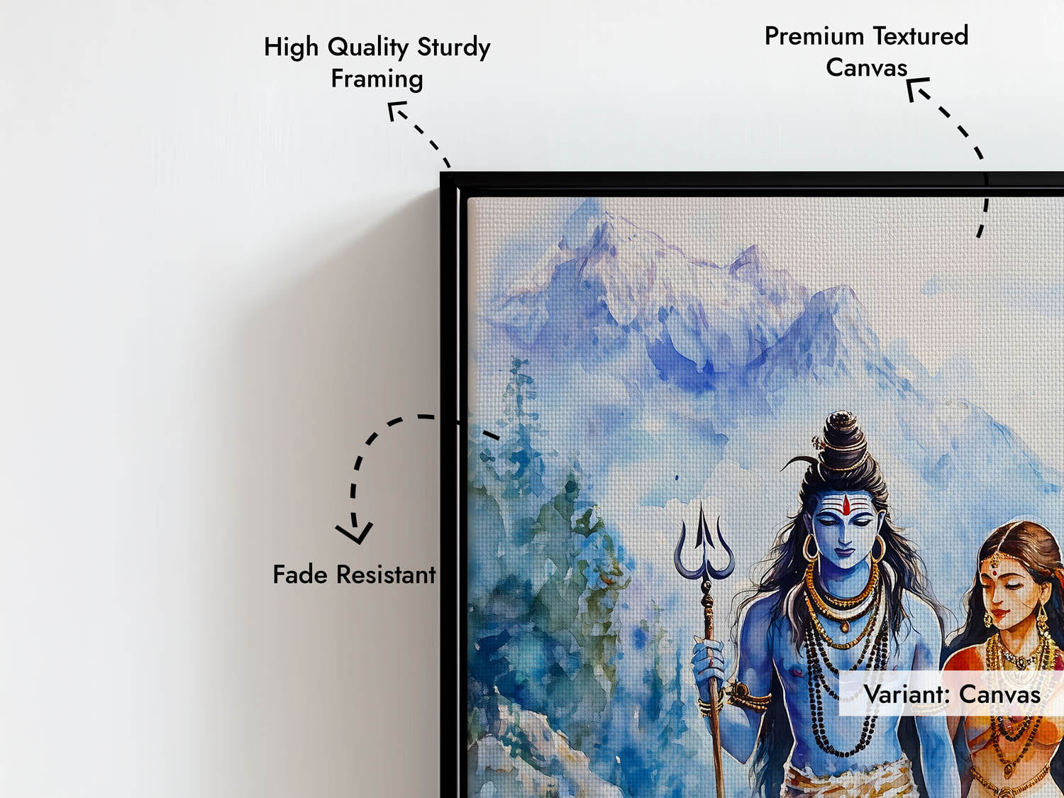Lord Shiv & Goddess Parvati in Himalaya - Vastu Painting