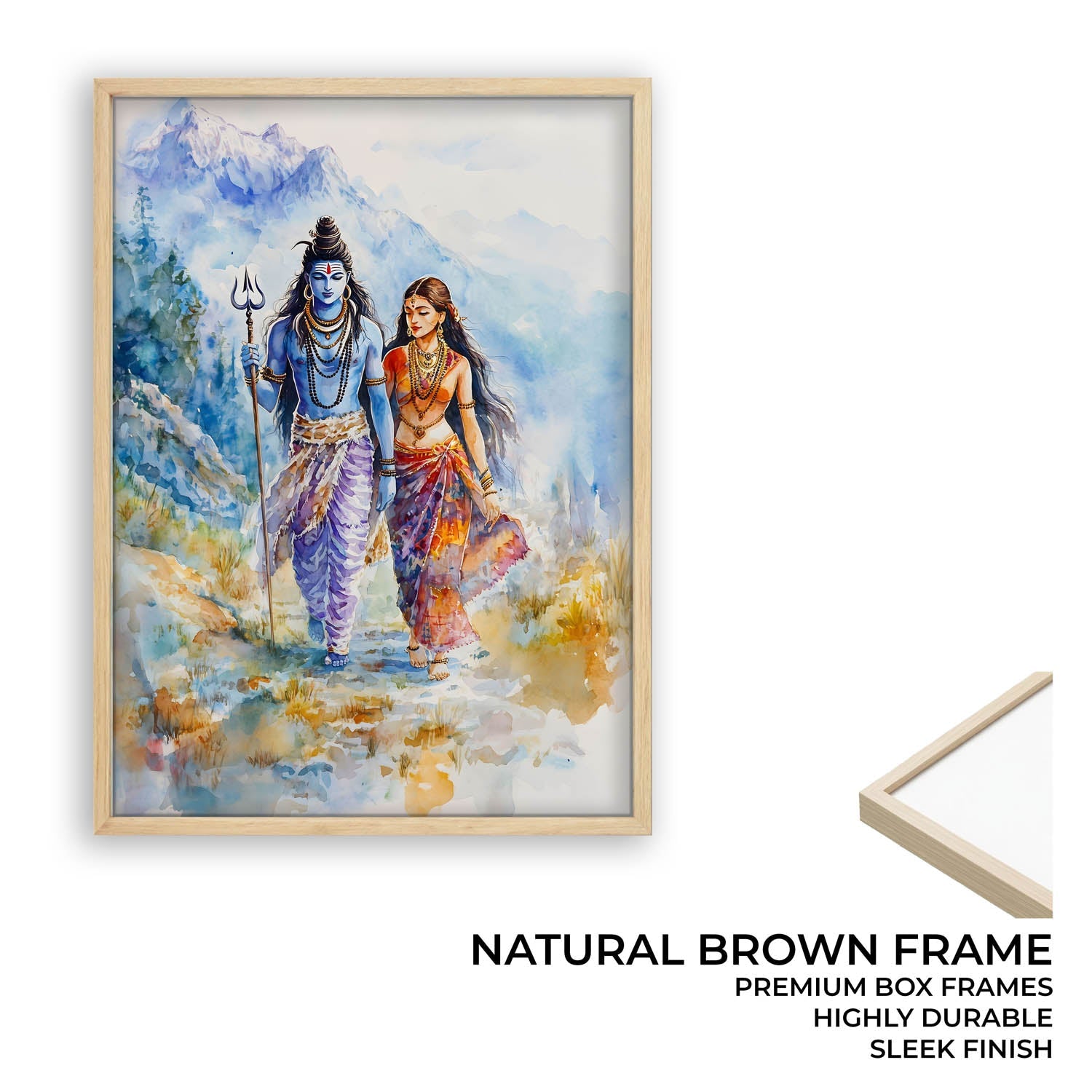 Lord Shiv & Goddess Parvati in Himalaya - Vastu Painting