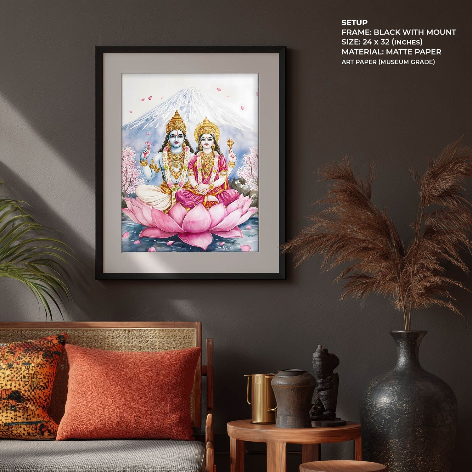 Lord Vishnu and Goddess Laxmi - Vastu Painting