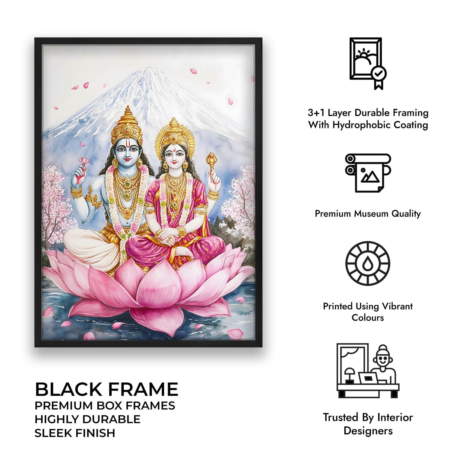 Lord Vishnu and Goddess Laxmi - Vastu Painting