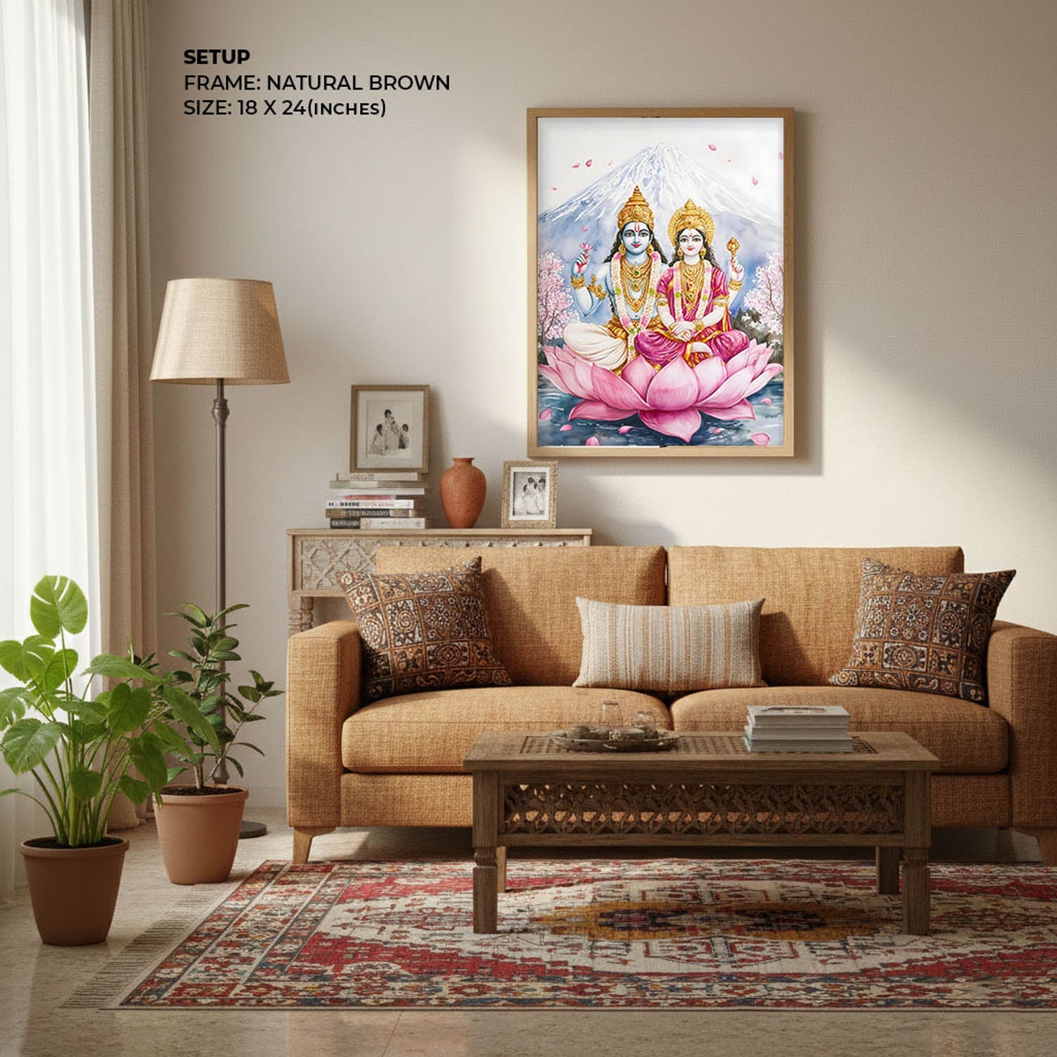 Lord Vishnu and Goddess Laxmi - Vastu Painting