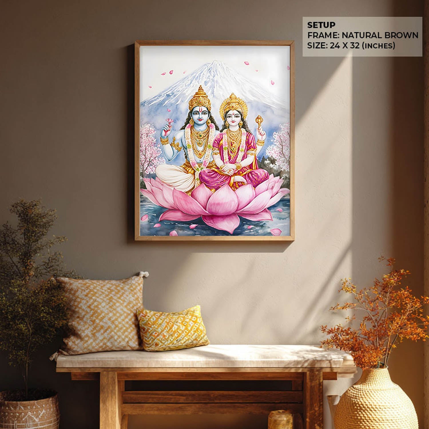 Lord Vishnu and Goddess Laxmi - Vastu Painting