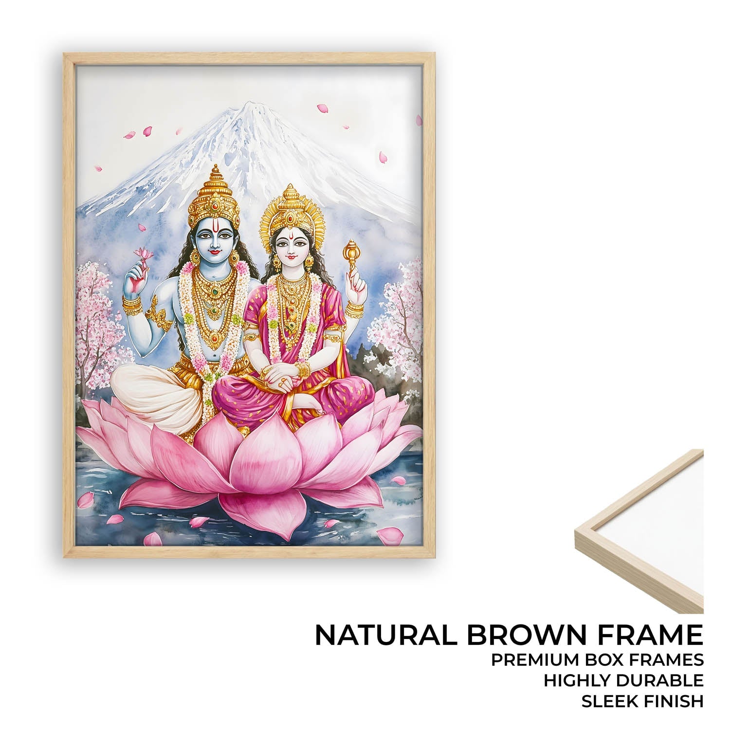 Lord Vishnu and Goddess Laxmi - Vastu Painting