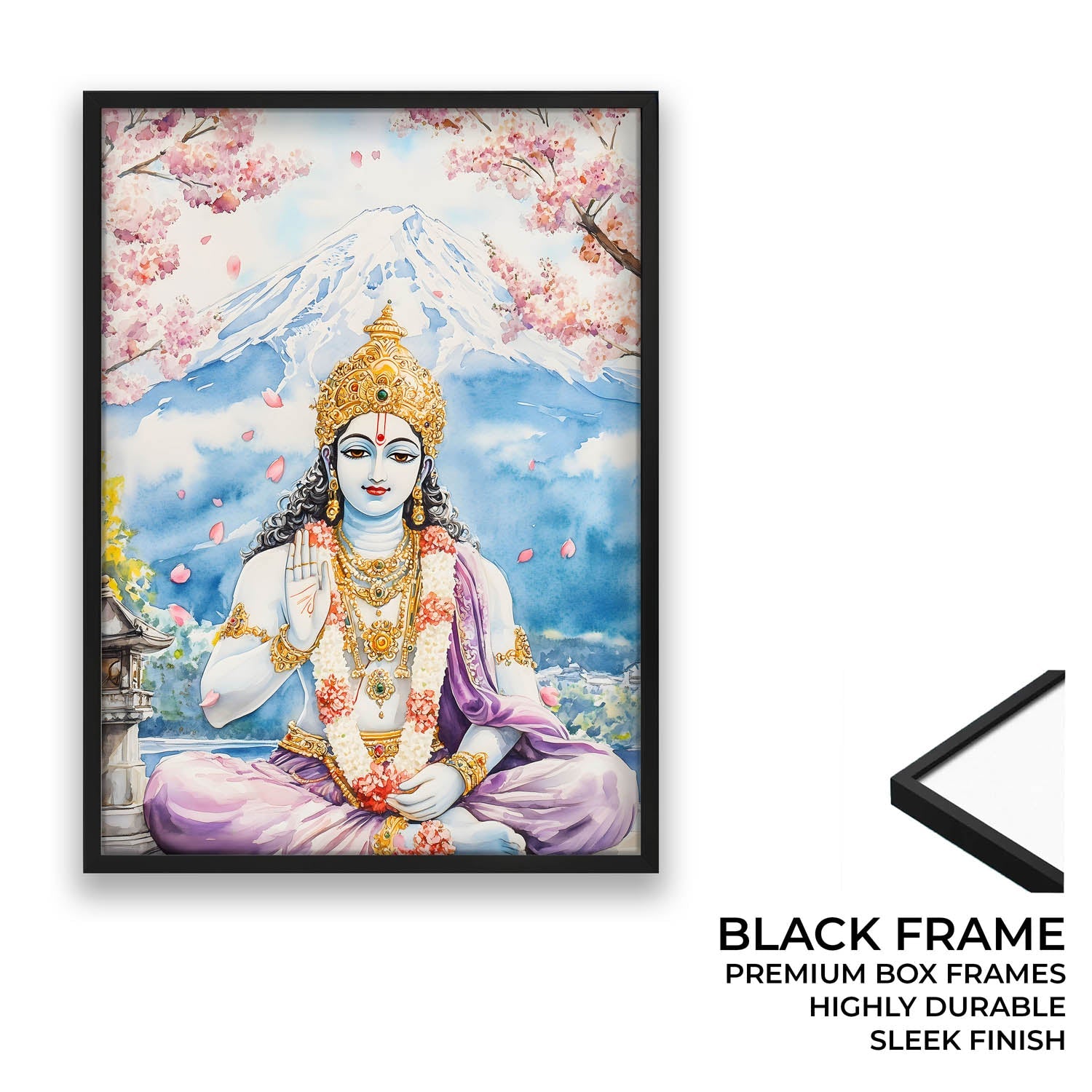 Lord Vishnu in Himalaya - Vastu Painting