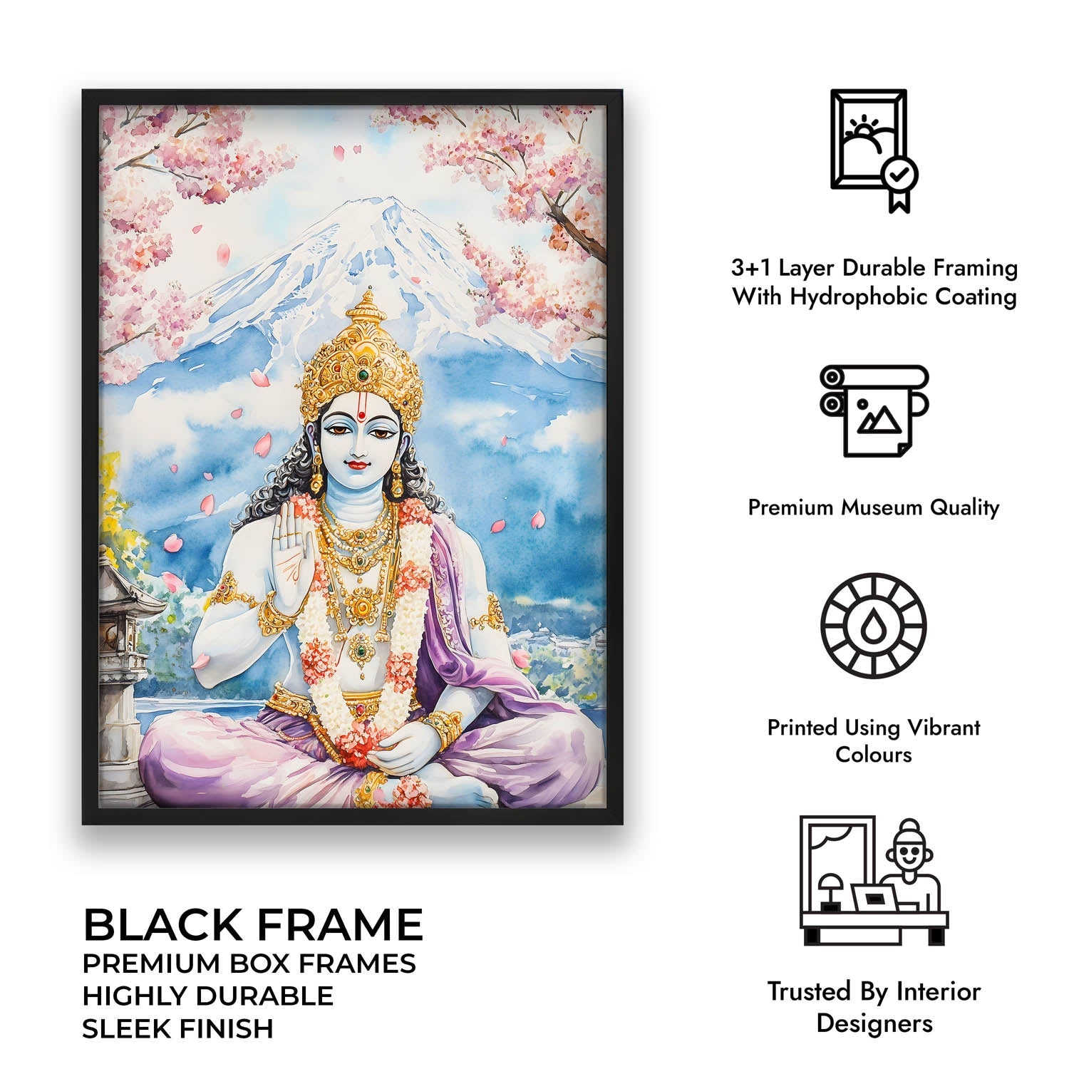 Lord Vishnu in Himalaya - Vastu Painting