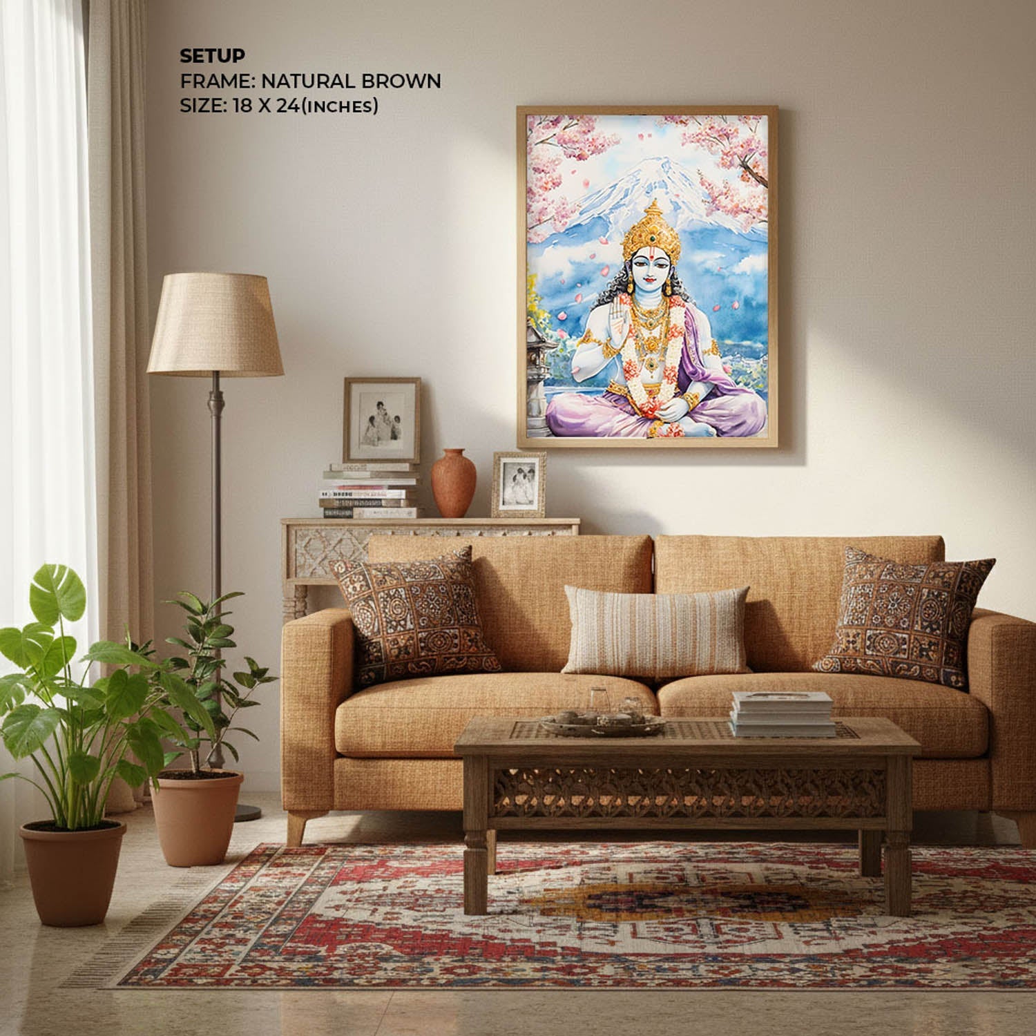 Lord Vishnu in Himalaya - Vastu Painting