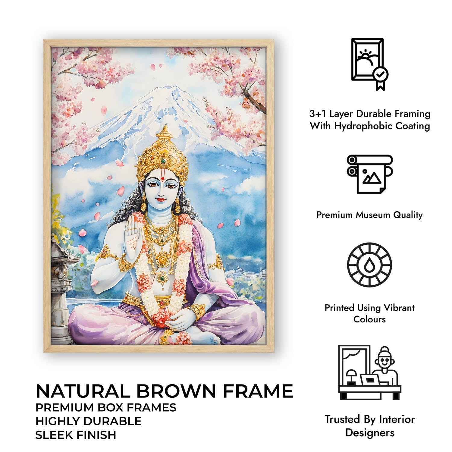 Lord Vishnu in Himalaya - Vastu Painting