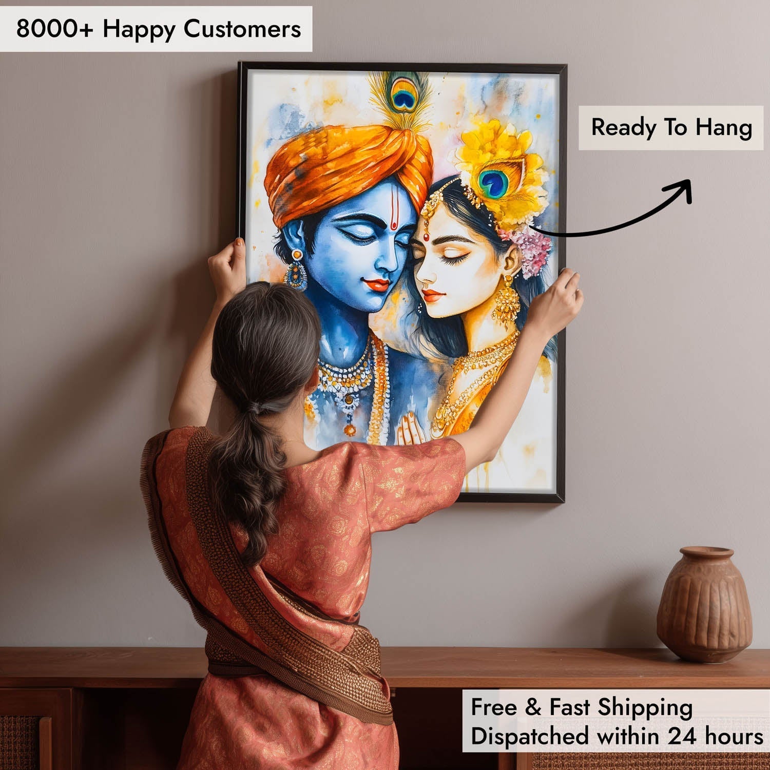 Radha & Krishna - God Painting