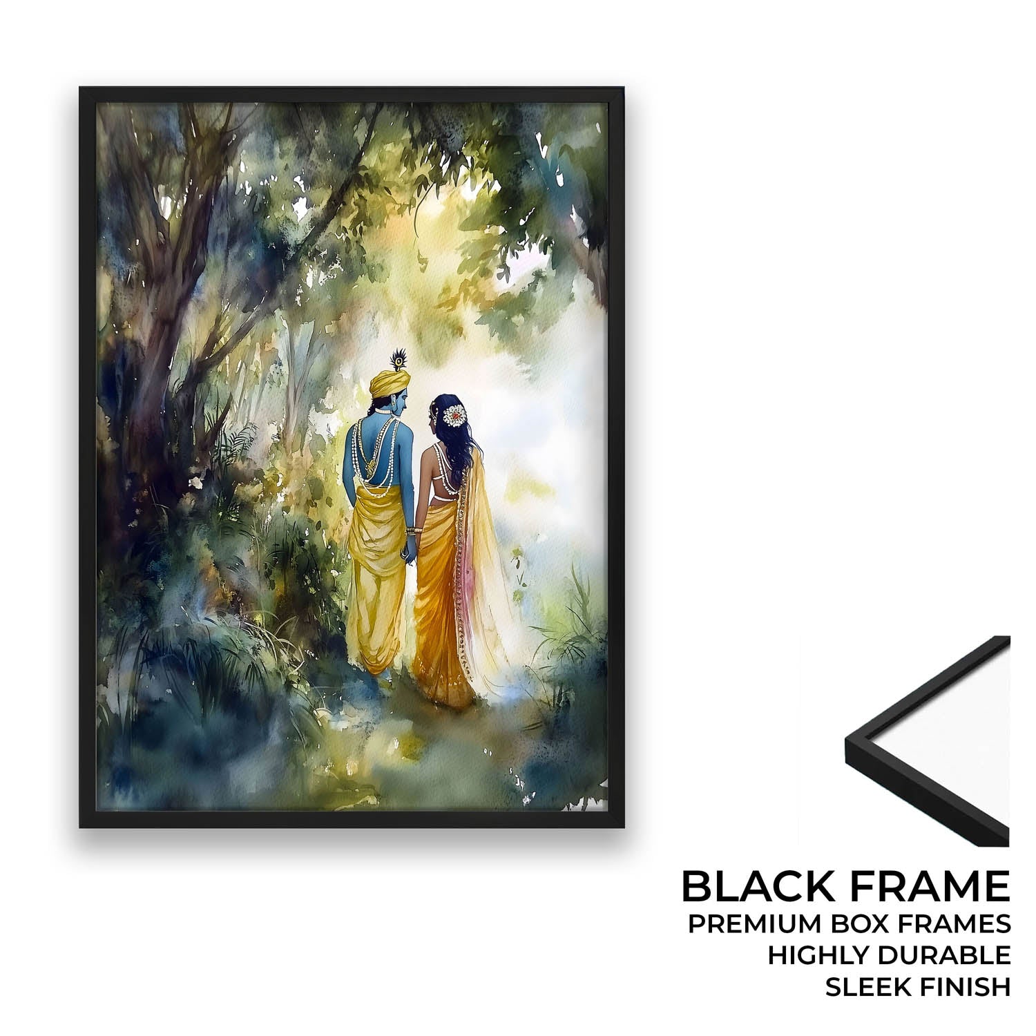 Radha & Krishna in Forest - Vastu Painting