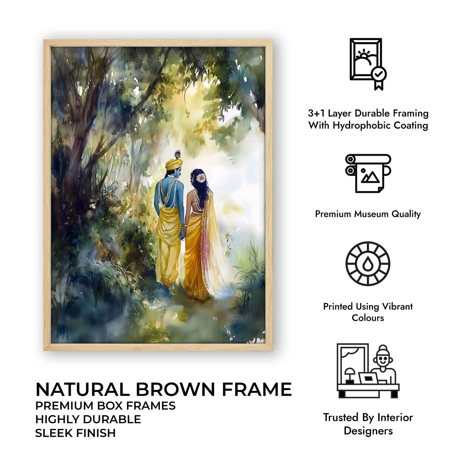 Radha & Krishna in Forest - Vastu Painting