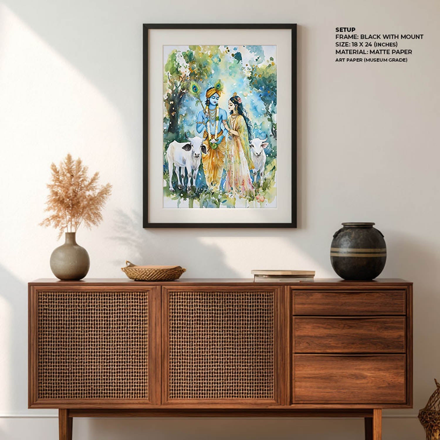 Radha & Krishna with Cows - Vastu Painting