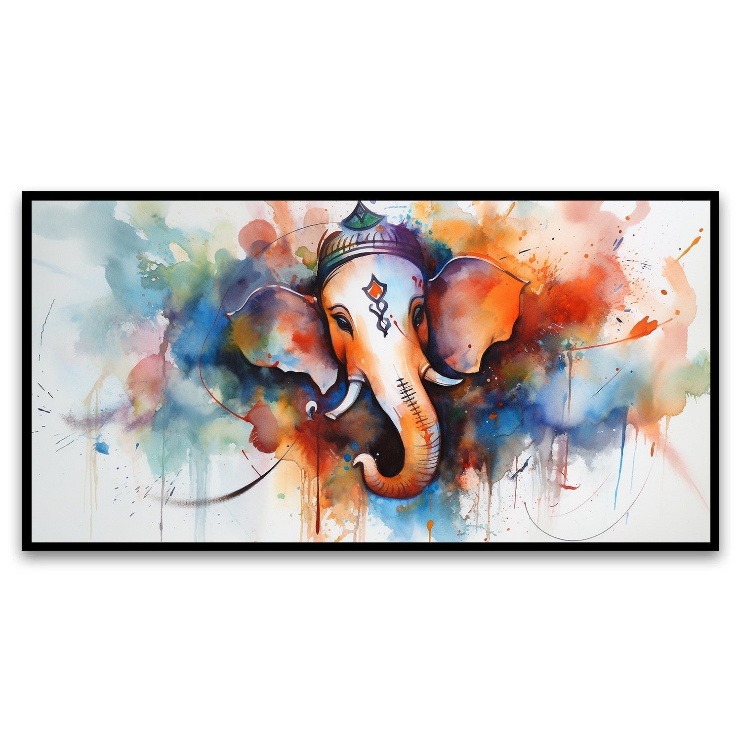 Ganpati eves Canvas Wall Painting for Living Room, Bedroom, Office.