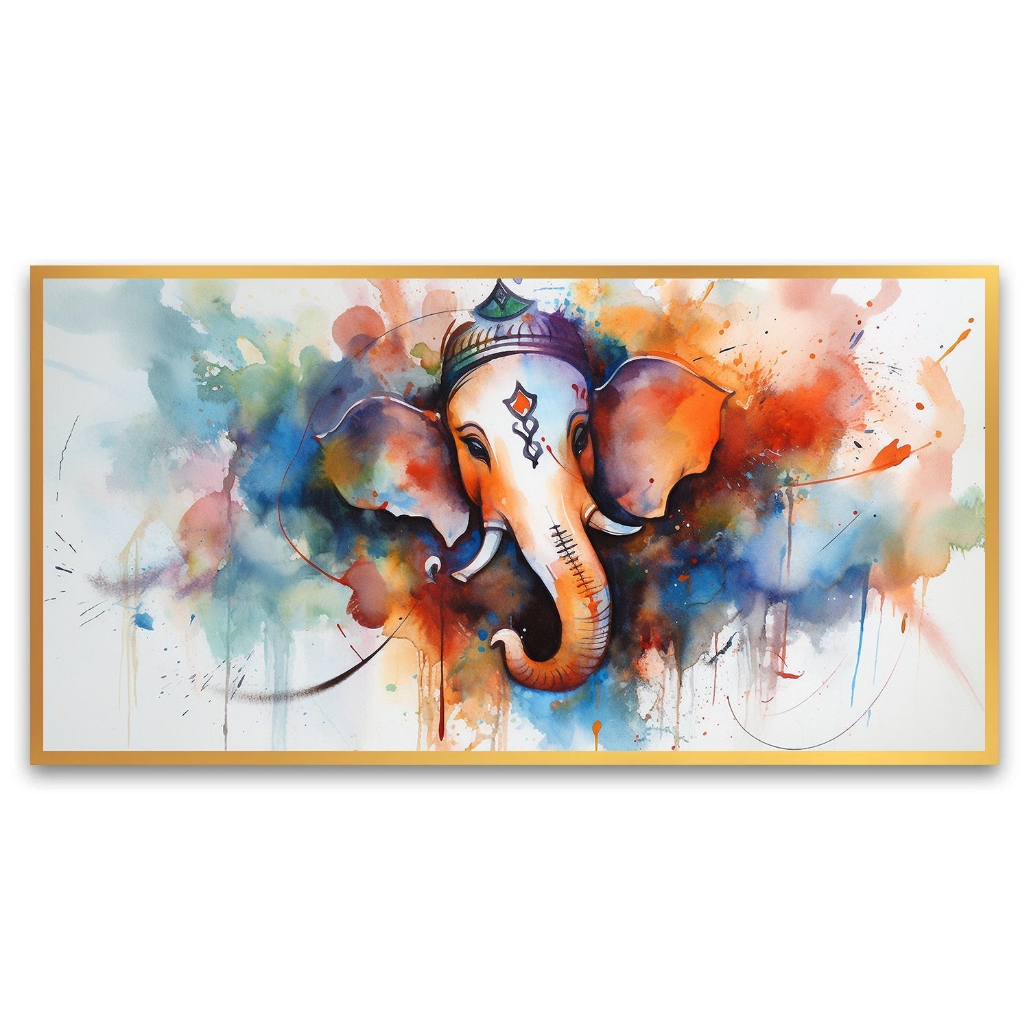 Ganpati eves Canvas Wall Painting for Living Room, Bedroom, Office.